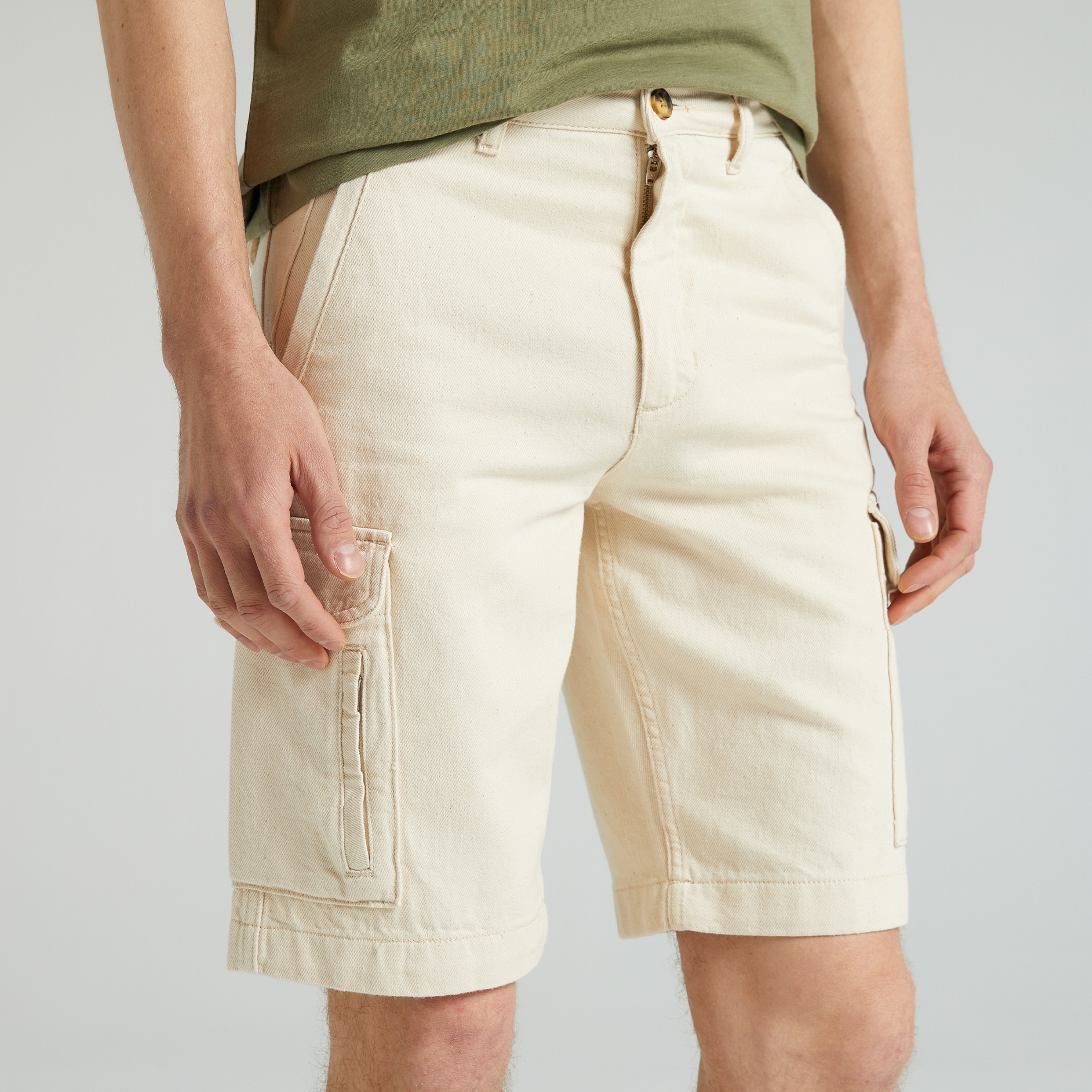 NAUTICA ERKEK KIRIK BEYAZ BERMUDA ŞORT