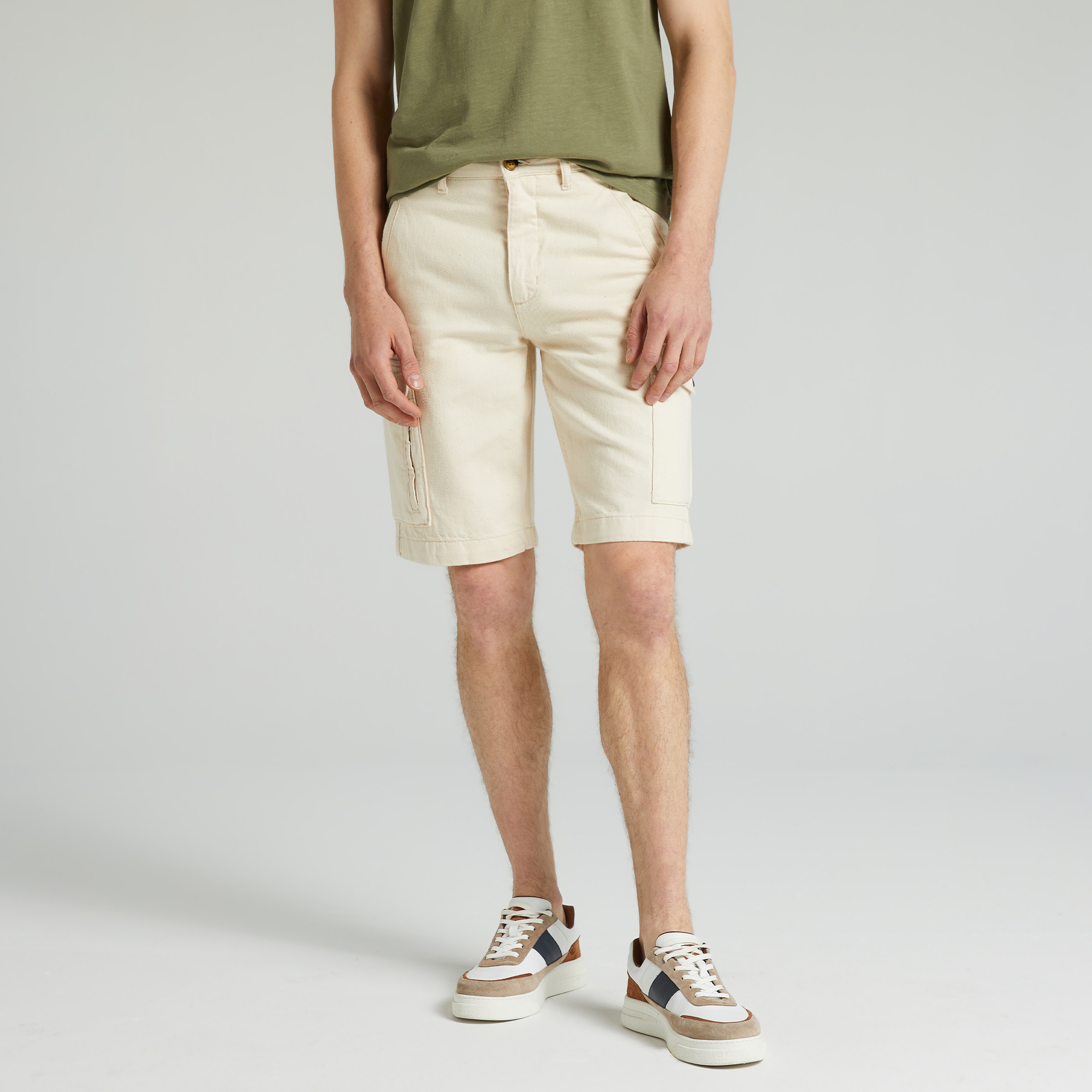 NAUTICA ERKEK KIRIK BEYAZ BERMUDA ŞORT