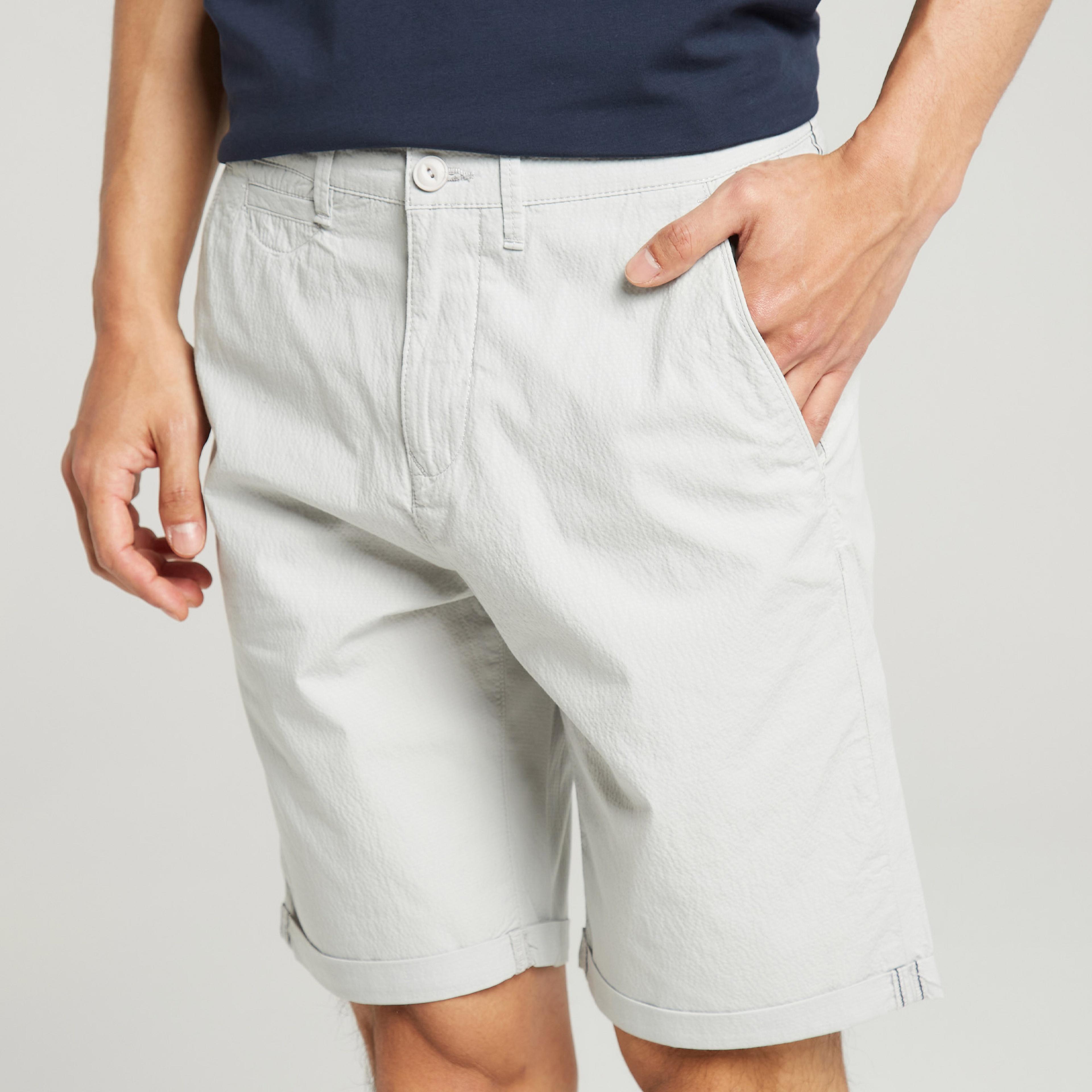 NAUTICA ERKEK GRİ SLIM FIT BERMUDA ŞORT