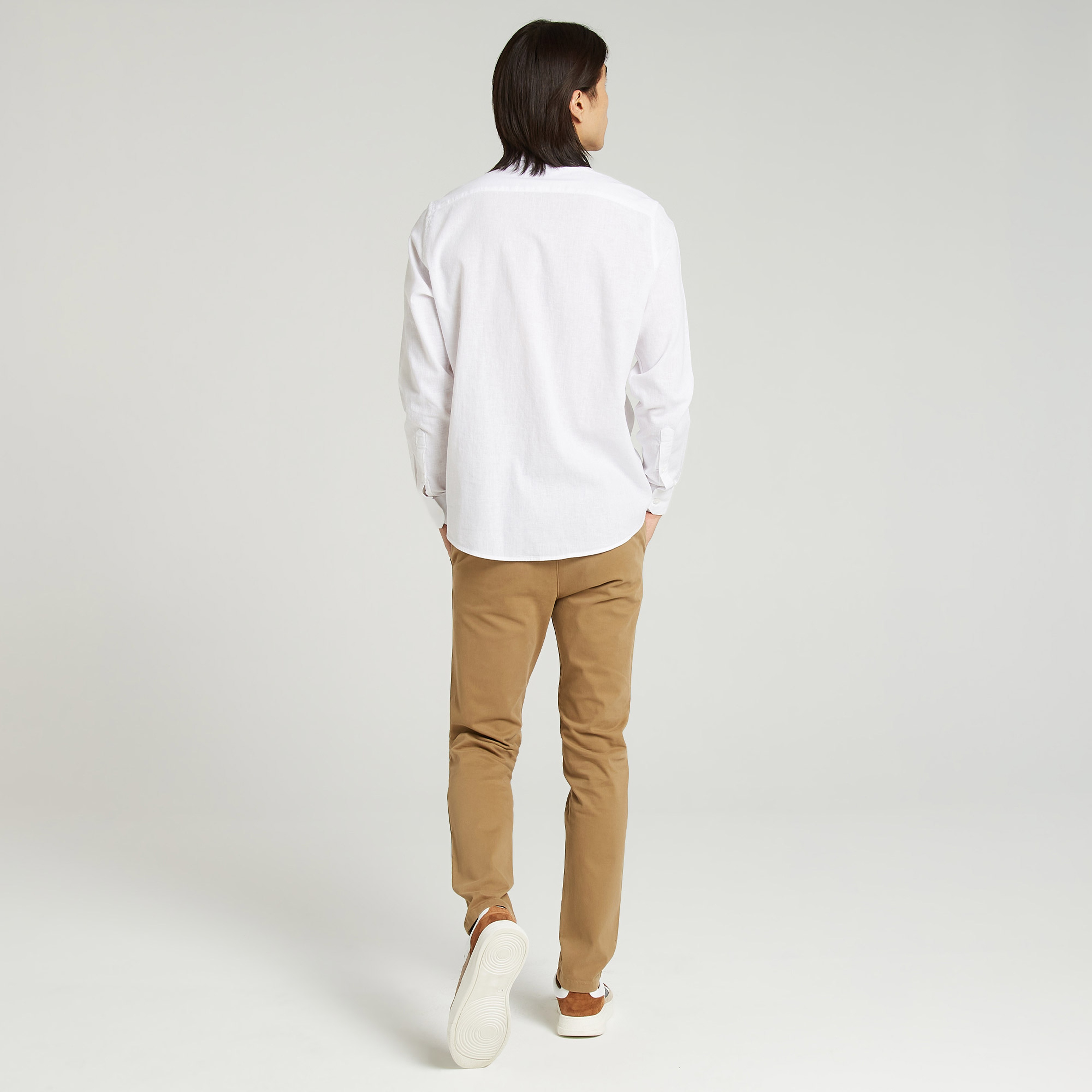 NAUTICA ERKEK BEYAZ CLASSIC FIT UZUN KOLLU GÖMLEK