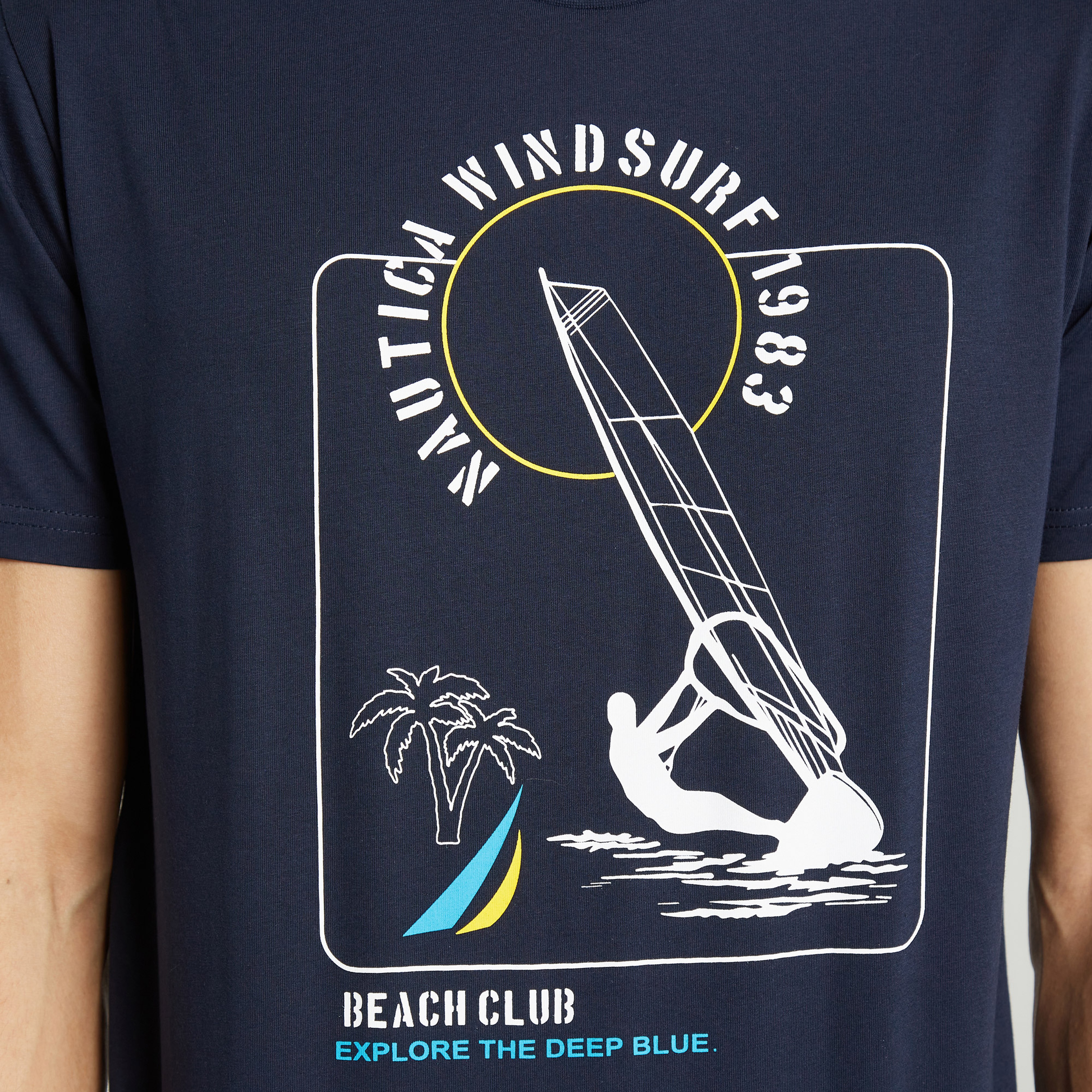 NAUTICA ERKEK LACİVERT STANDART FIT KISA KOLLU T-SHIRT