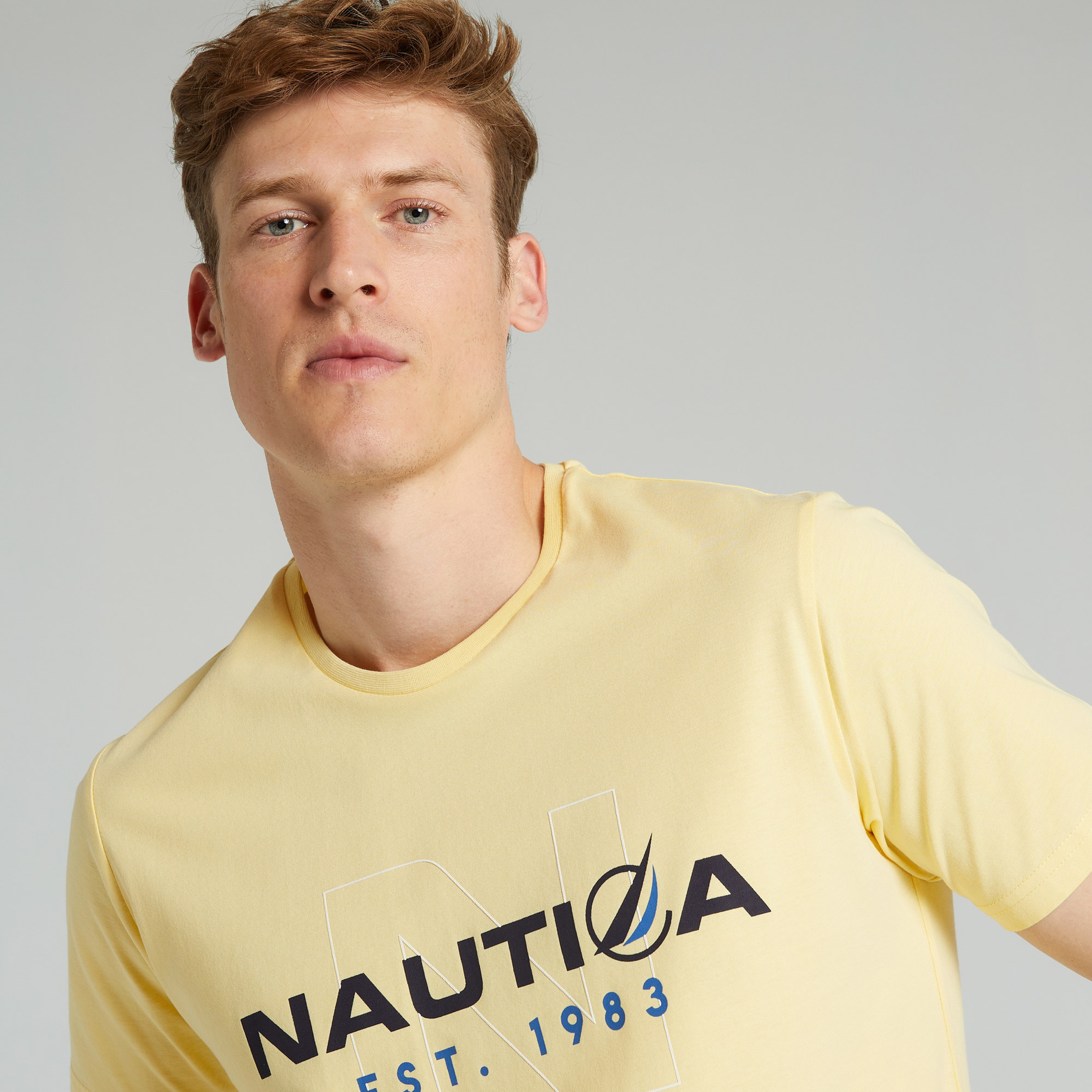 Nautica Standart Fit Erkek Sarı T-shirt