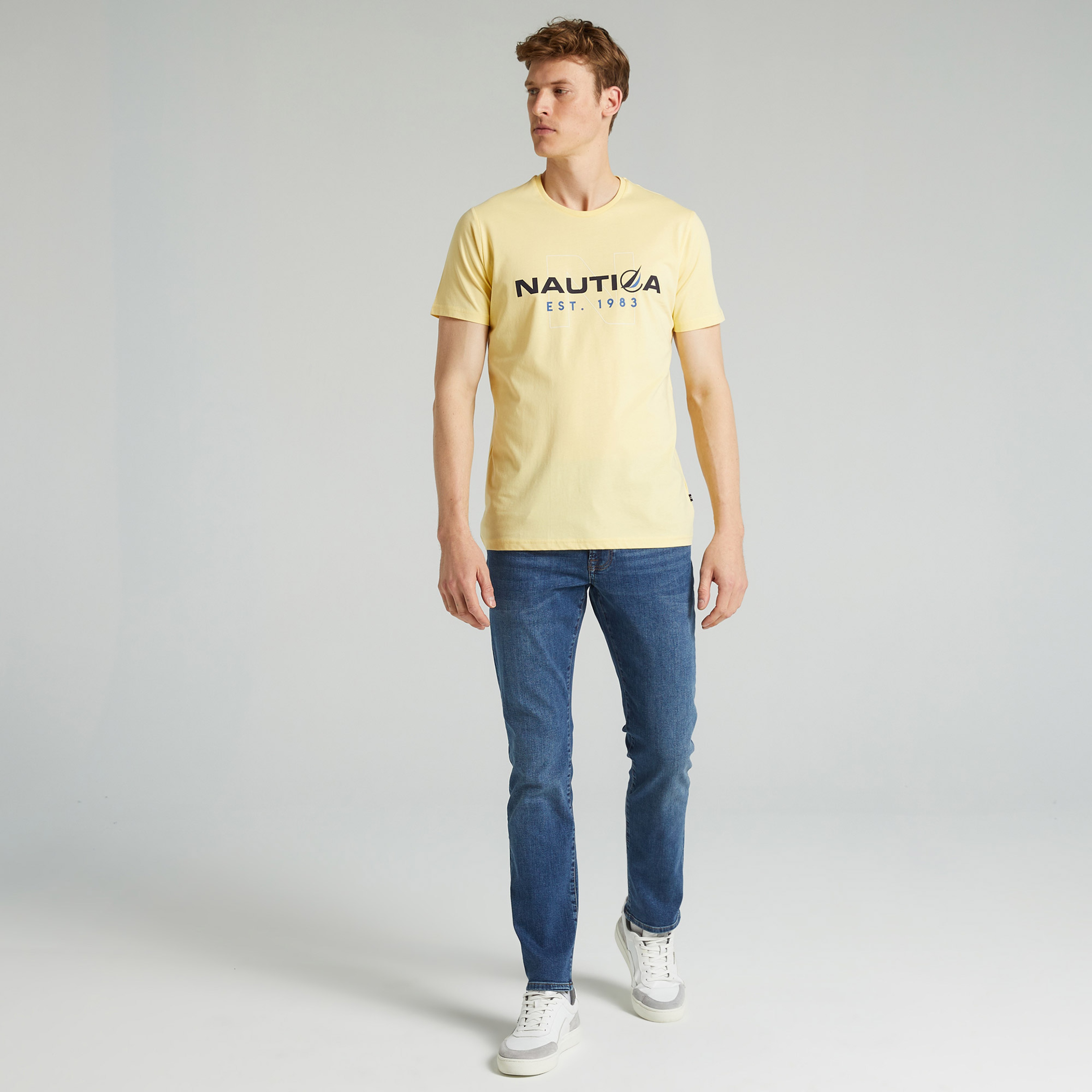 Nautica Standart Fit Erkek Sarı T-shirt