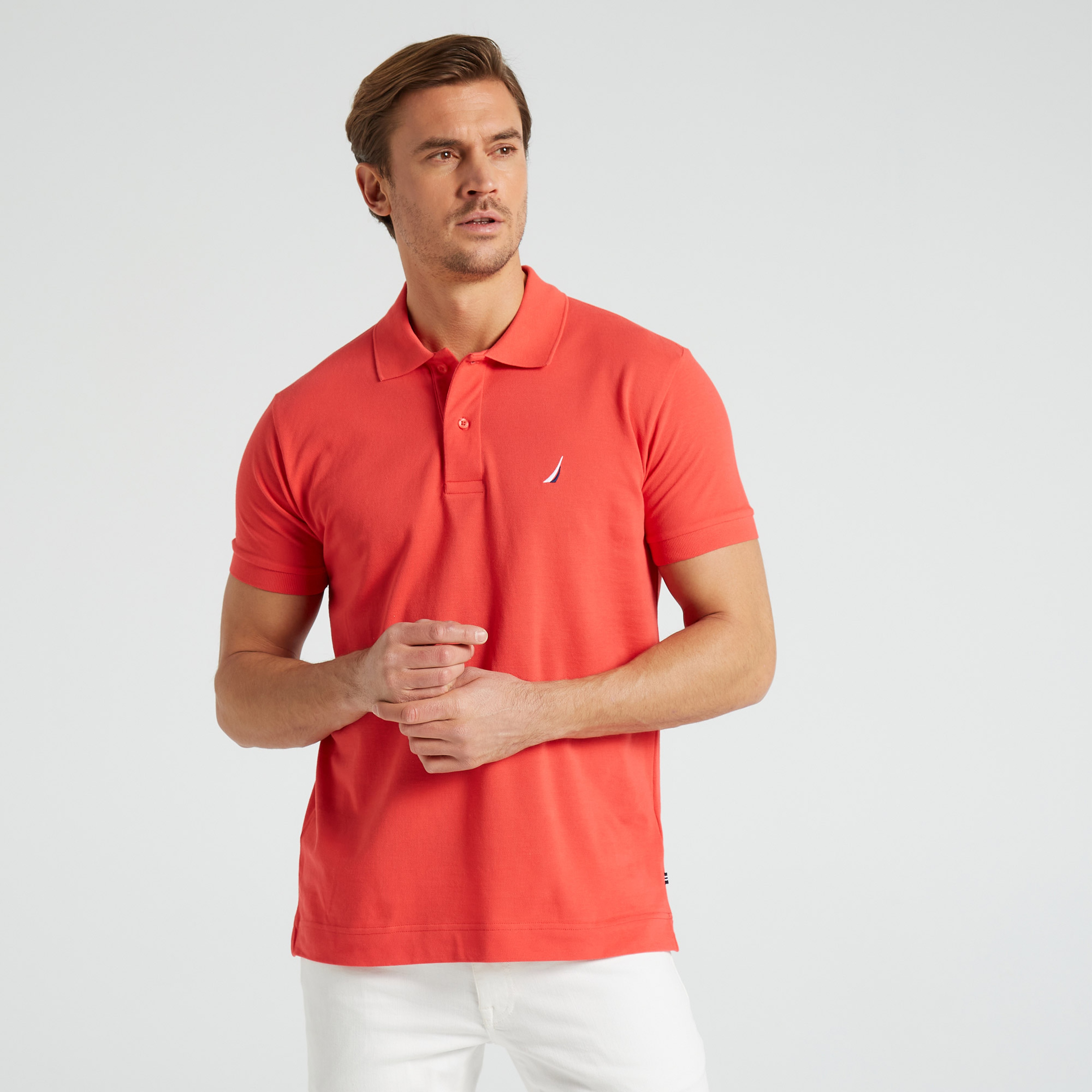 NAUTICA ERKEK KIRMIZI CLASSIC FIT KISA KOLLU POLO