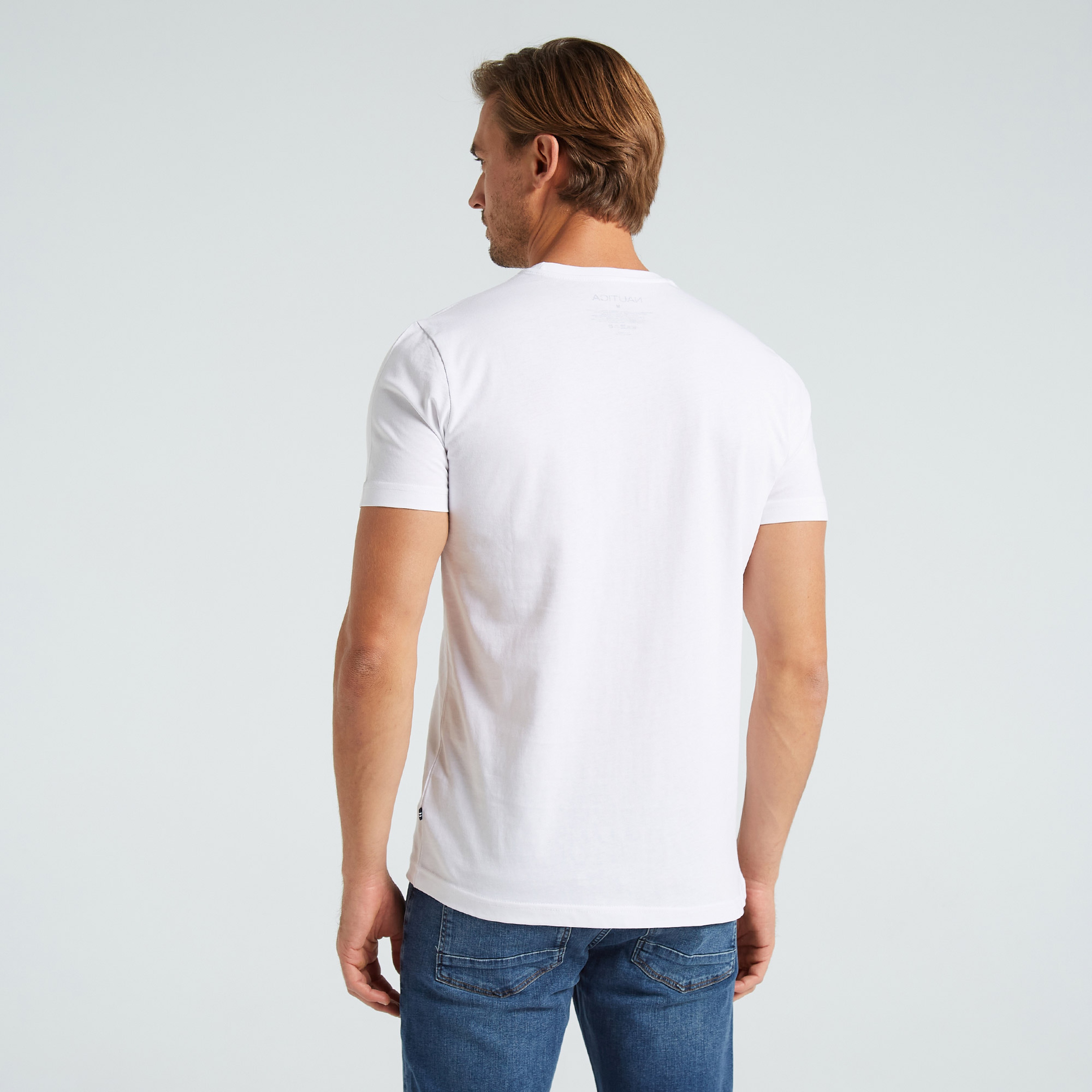 Nautica Standart Fit Erkek Beyaz T-shirt