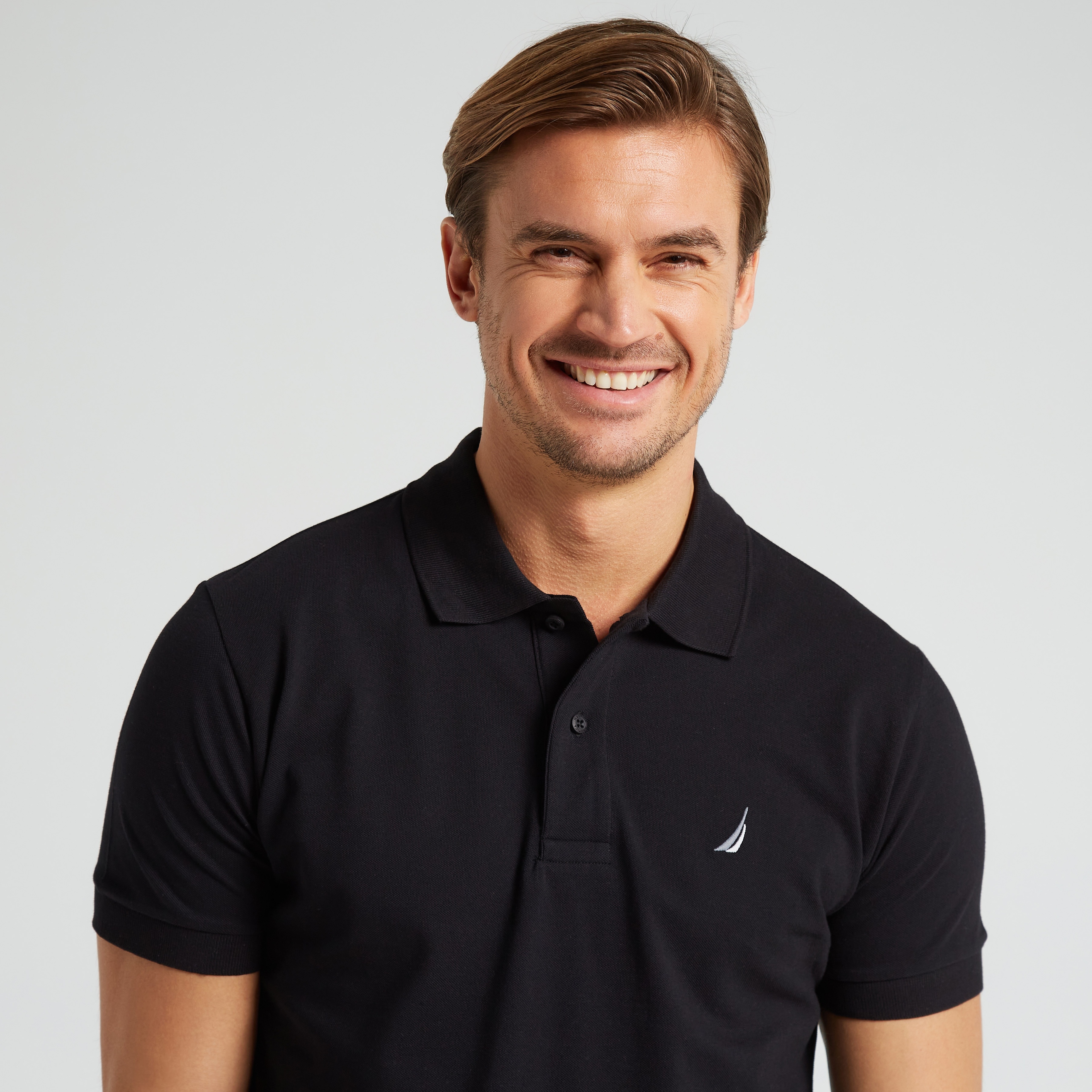 Nautica Erkek Siyah Classic Fit Kısa Kollu Polo Yaka T-Shirt