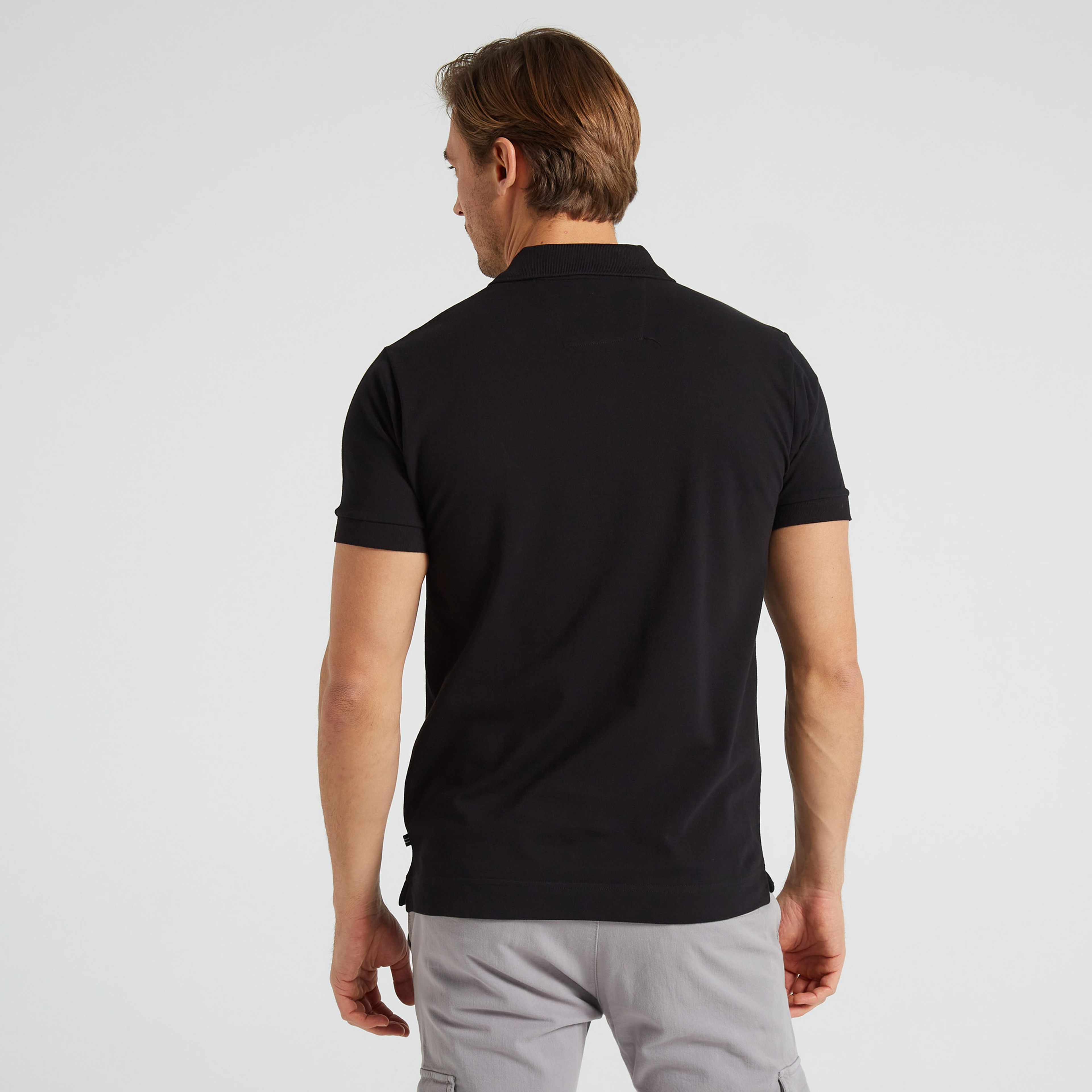 Nautica Erkek Siyah Classic Fit Kısa Kollu Polo Yaka T-Shirt