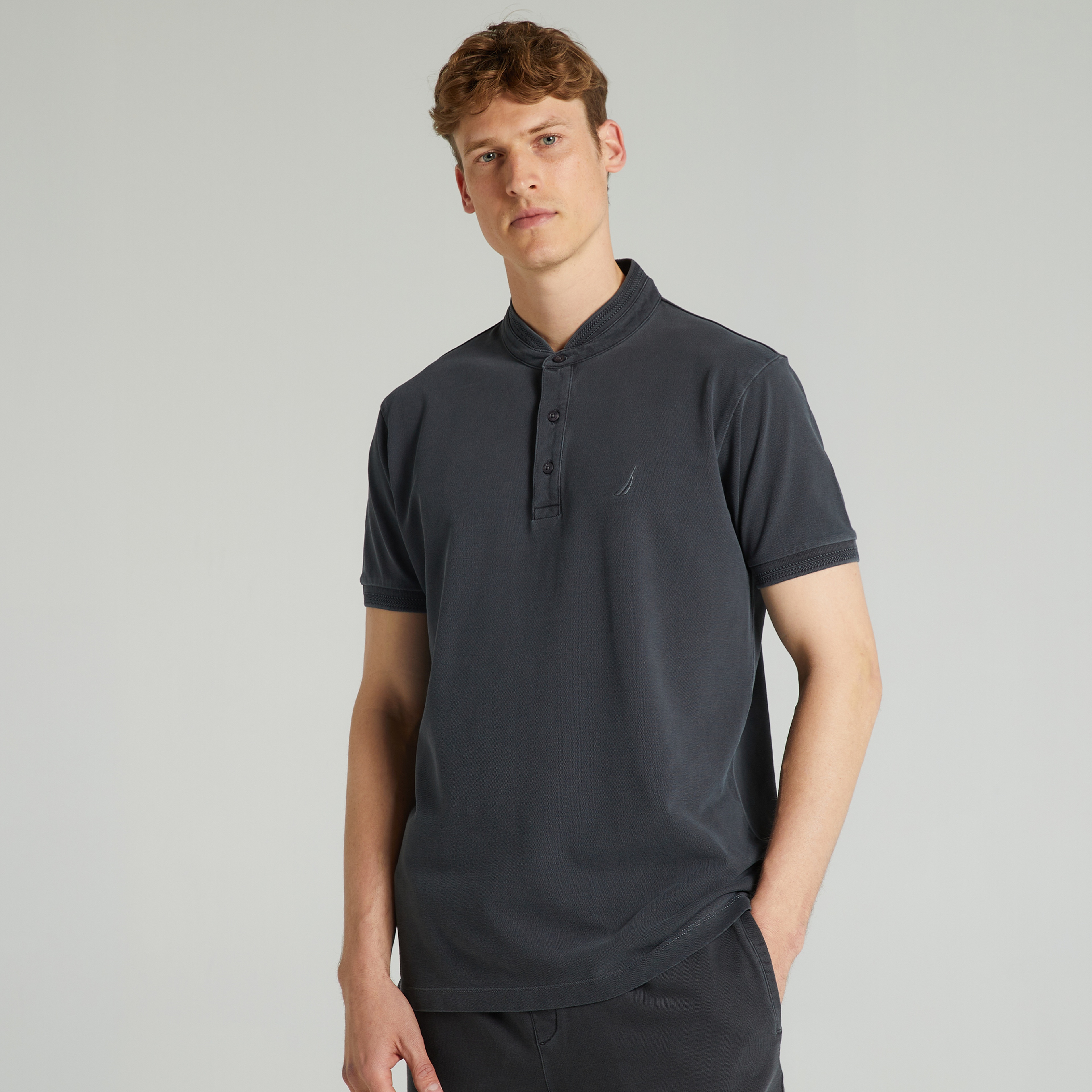 NAUTICA ERKEK GRİ CLASSIC FIT KISA KOLLU POLO