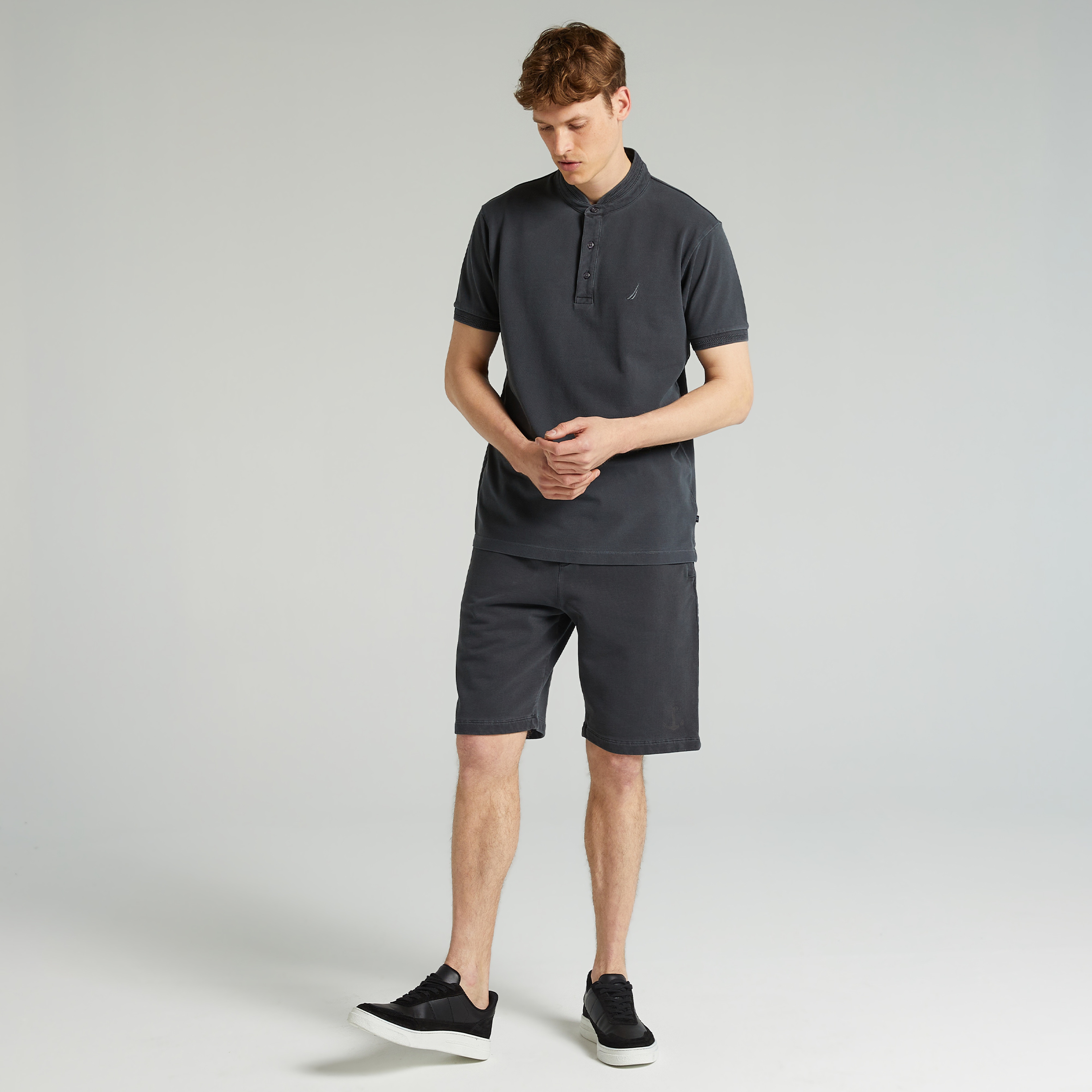 NAUTICA ERKEK GRİ CLASSIC FIT KISA KOLLU POLO