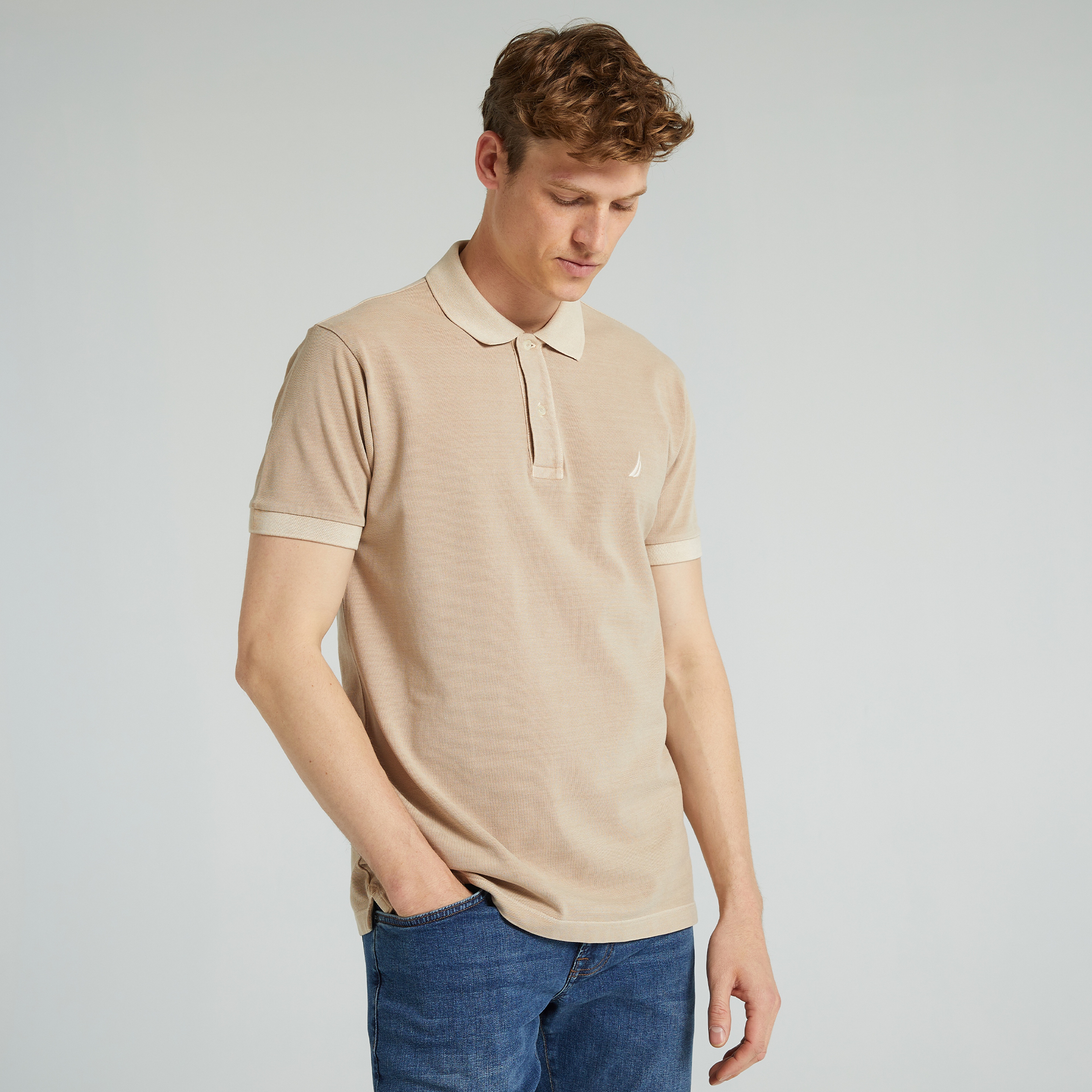 Nautica Classic Fit Erkek Sarı Polo