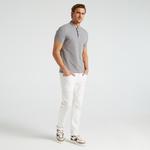 Nautica Erkek Gri Slim Fit Kısa Kollu Polo Yaka T-Shirt