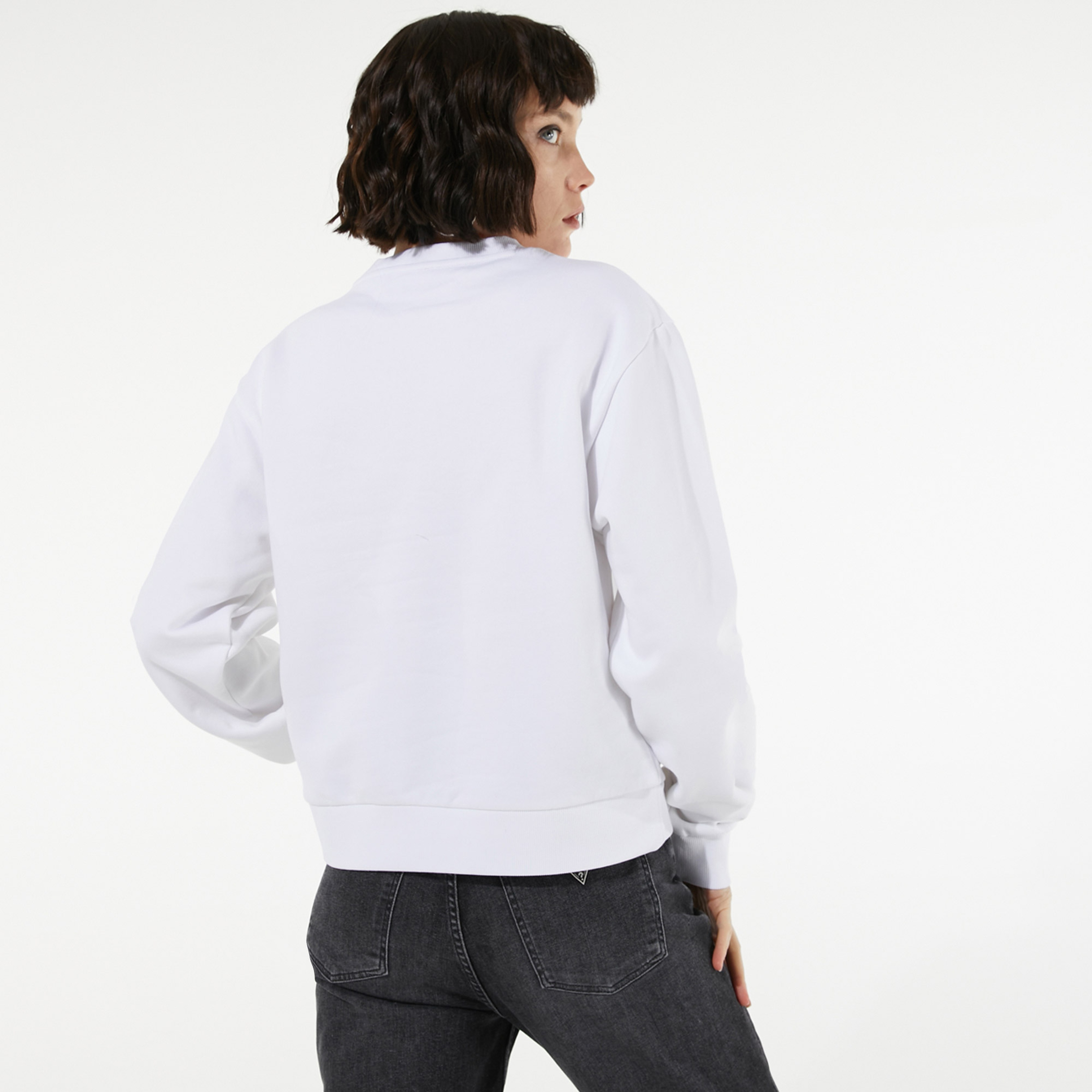 Guess Kadın Beyaz Sweatshirt