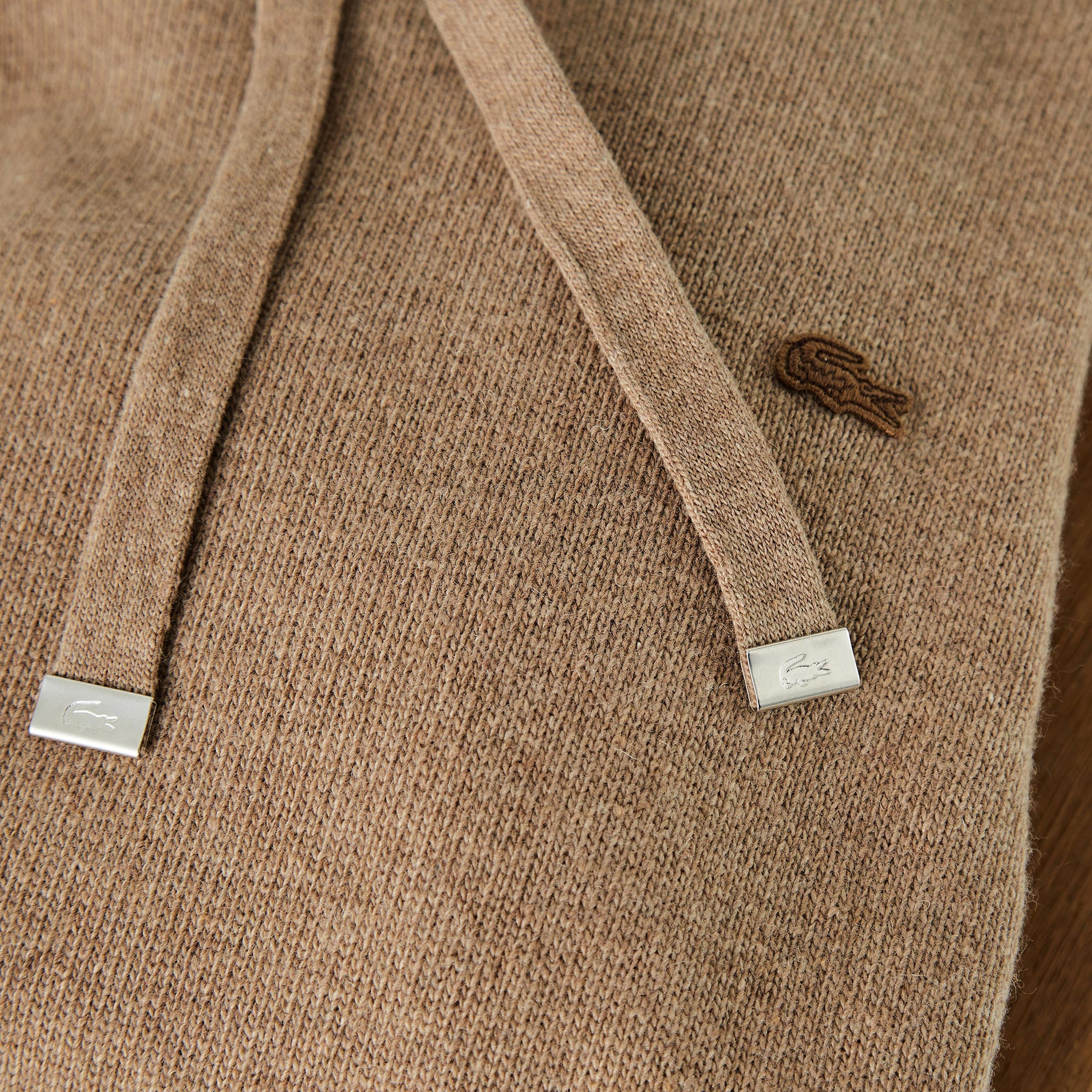 Lacoste Erkek Regular Fit Kapüşonlu Kahverengi Kazak