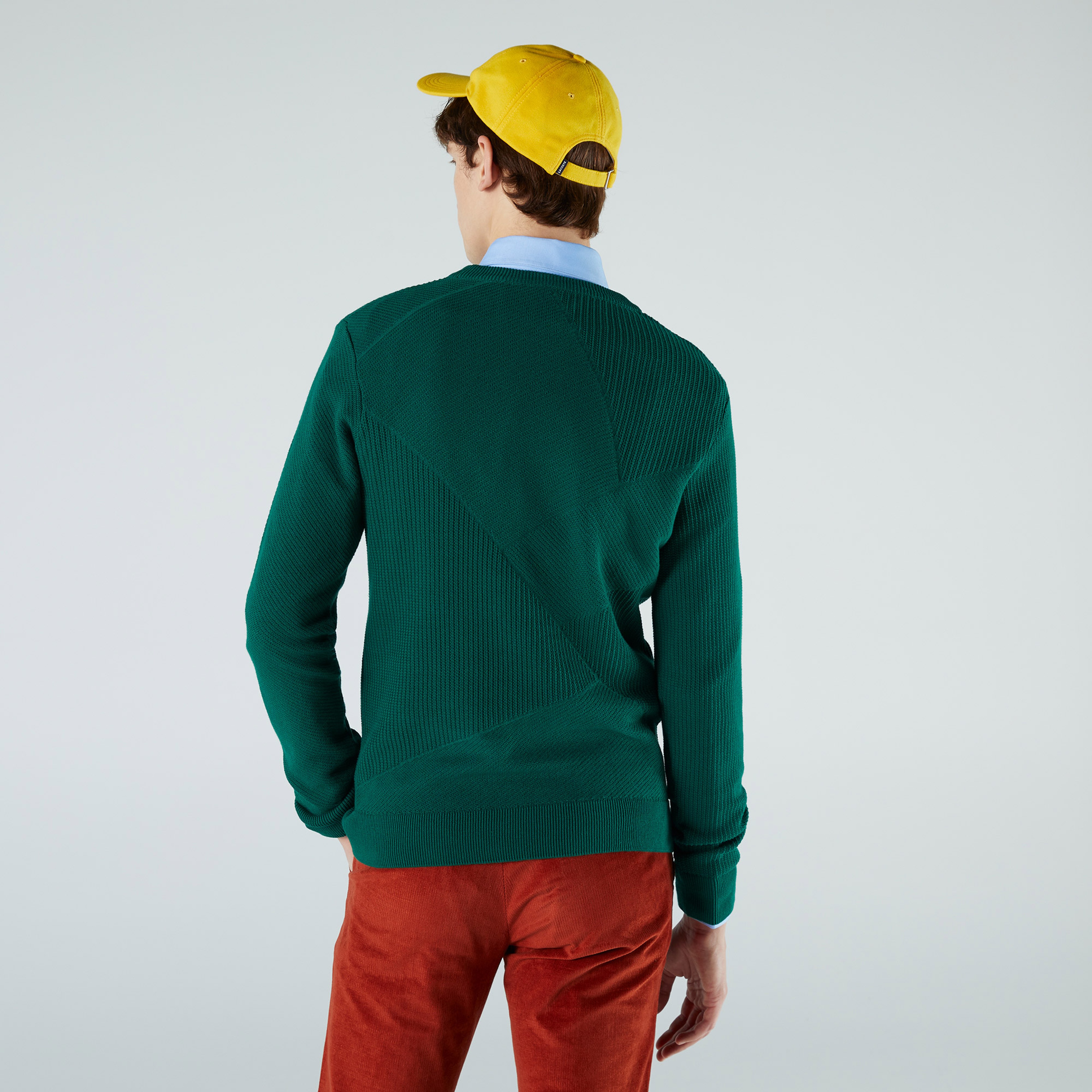 Lacoste Erkek Regular Fit Bisiklet Yaka Yeşil Kazak