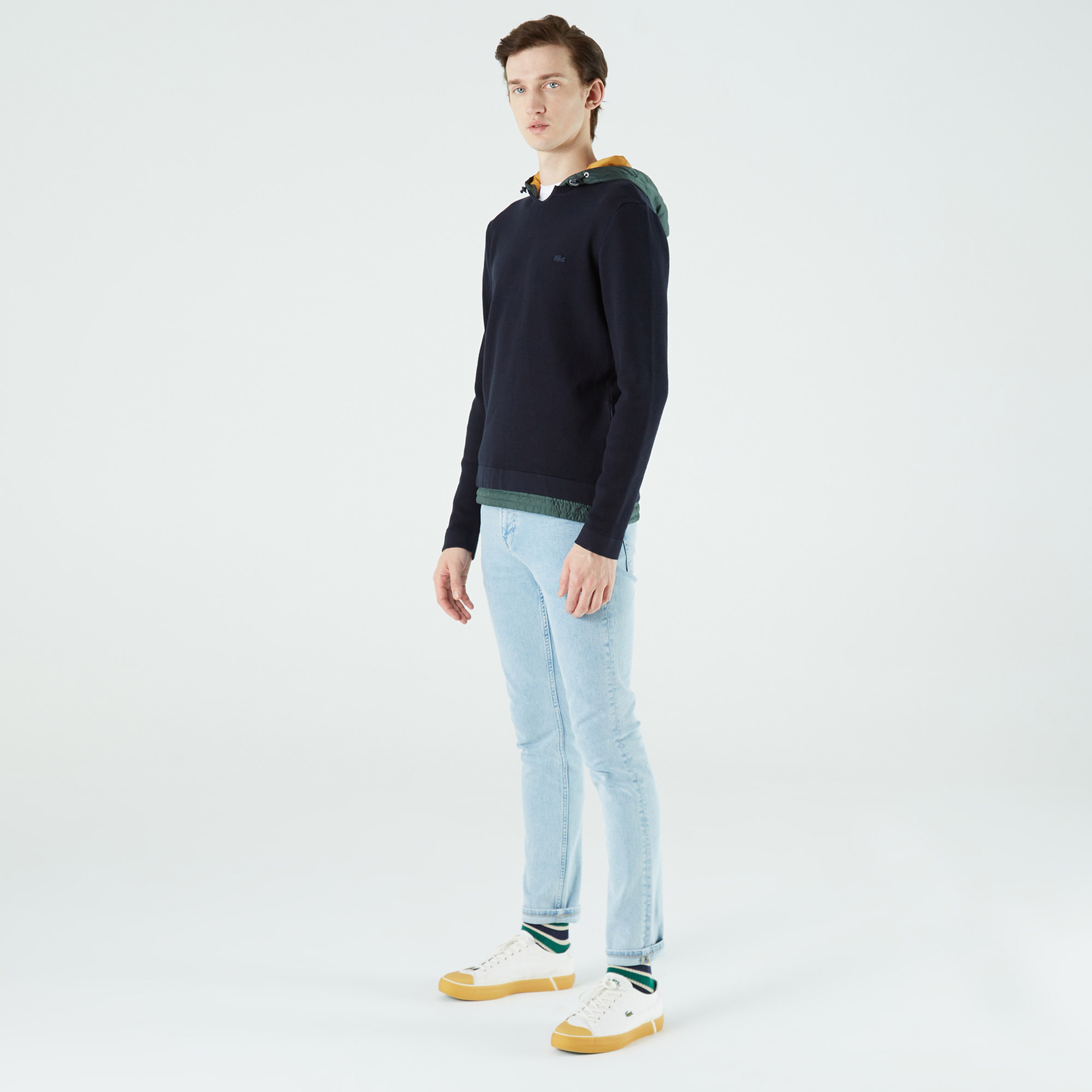 Lacoste Erkek Regular Fit Kapüşonlu Lacivert Kazak