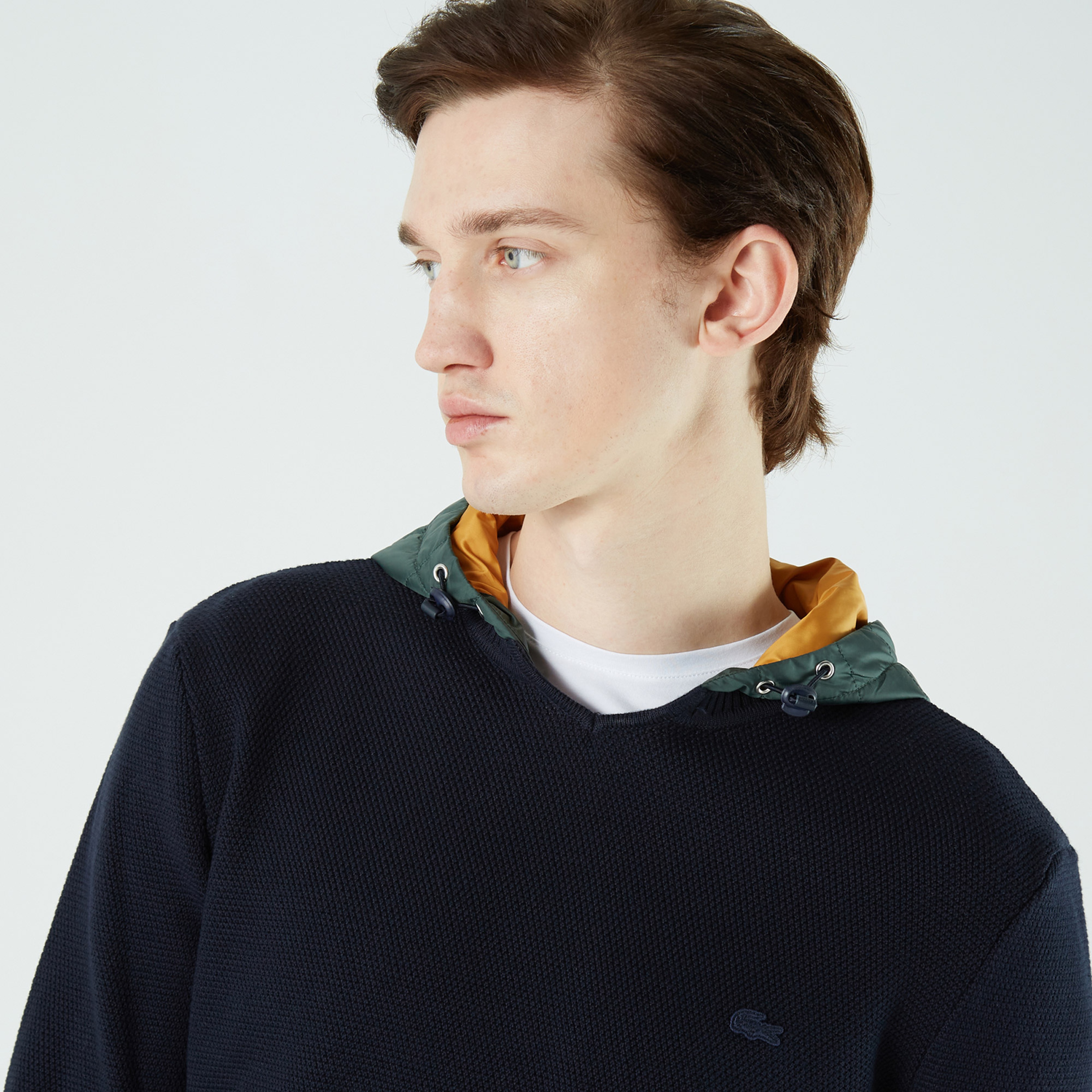 Lacoste Erkek Regular Fit Kapüşonlu Lacivert Kazak