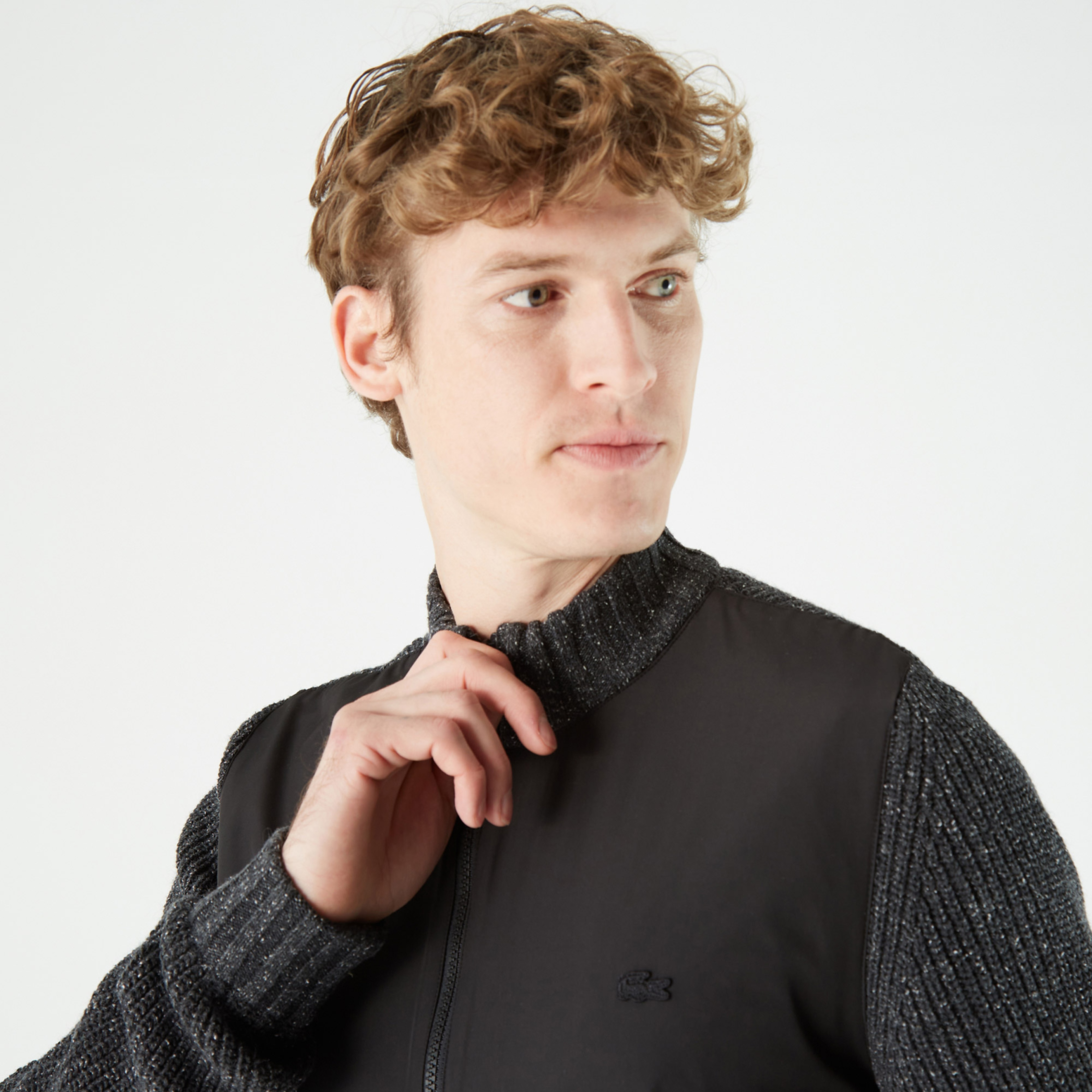 Lacoste Erkek Fermuarlı Siyah Hırka