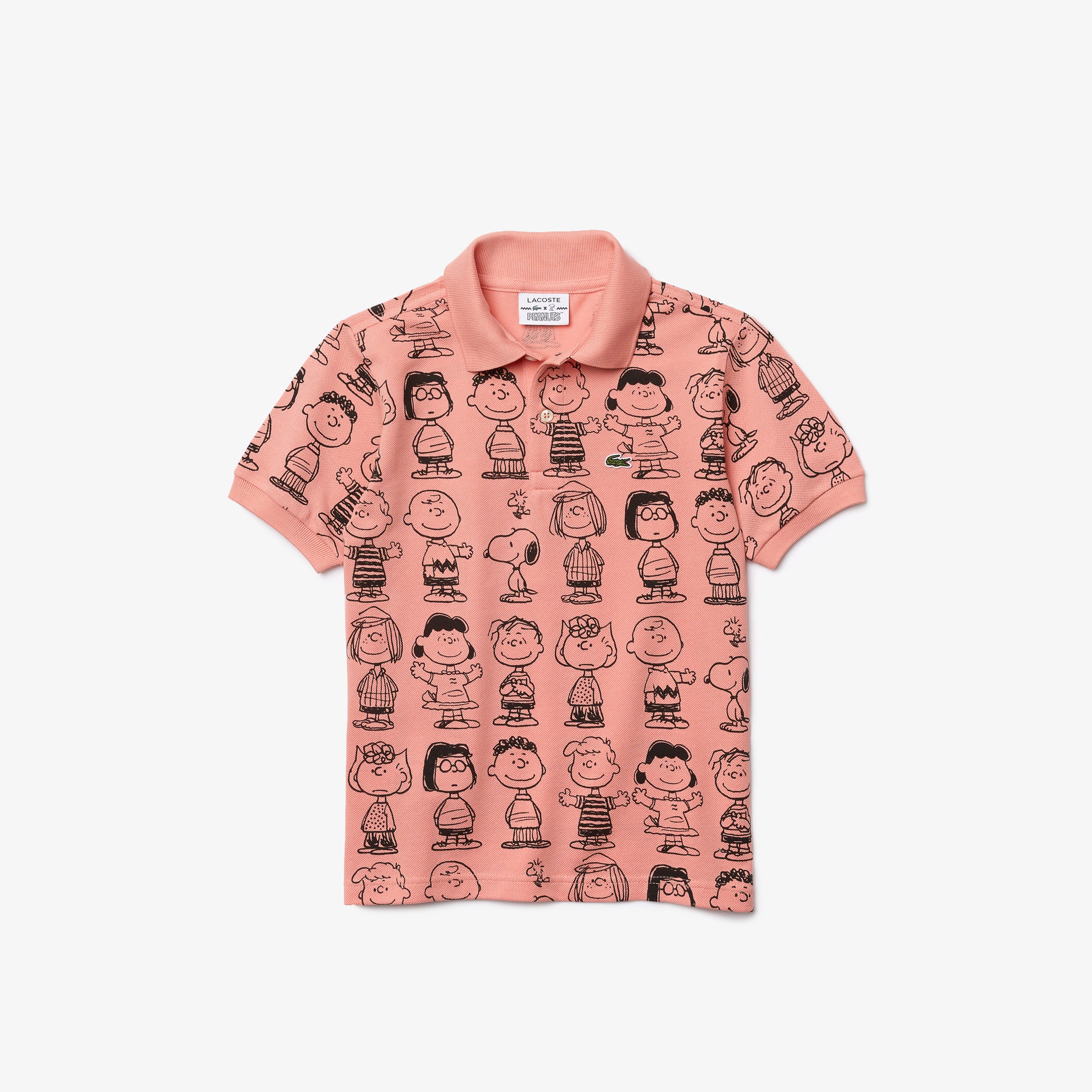 Lacoste x Peanuts Erkek Çocuk Regular Fit Baskılı Pembe Polo