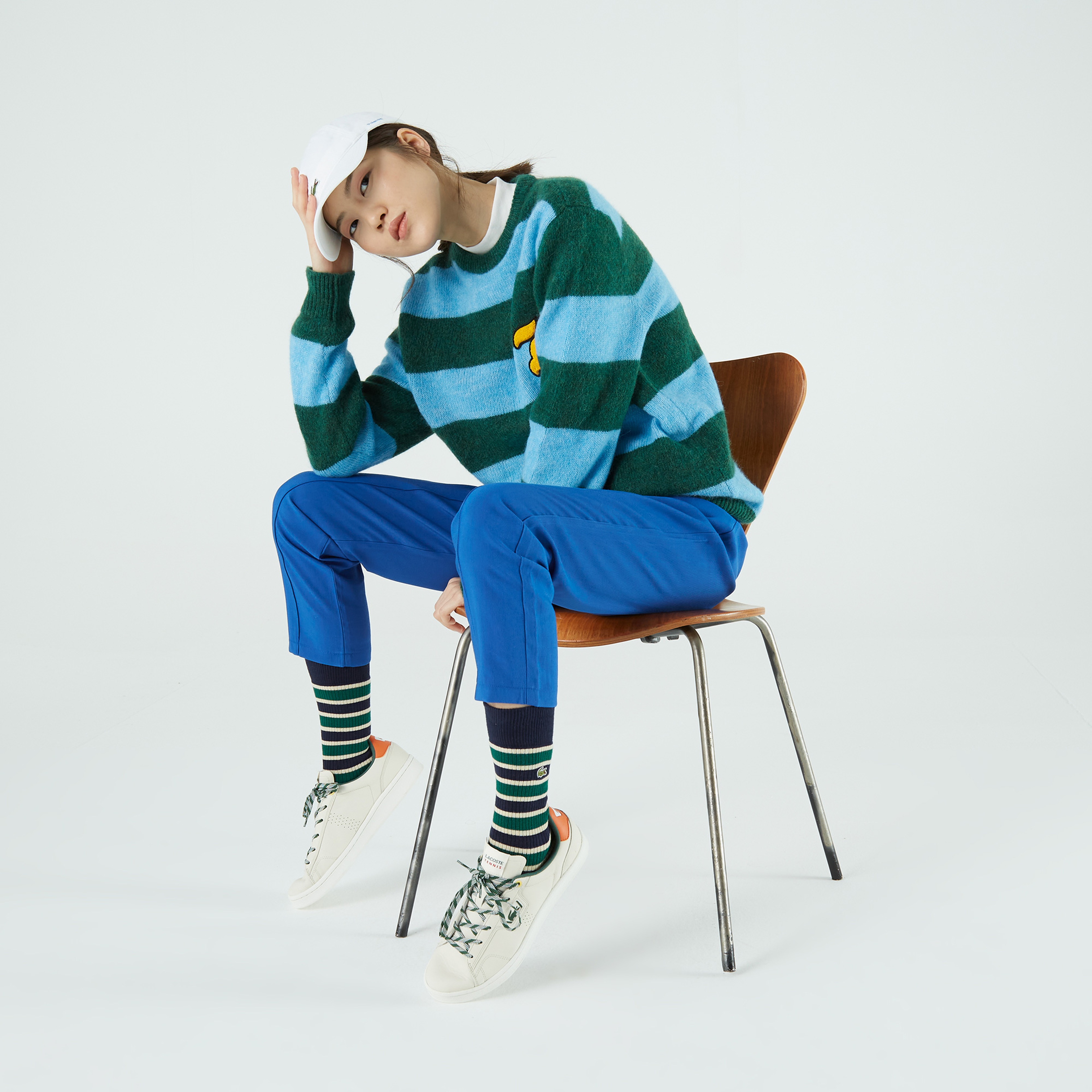 Lacoste Kadın Slim Fit Mavi Eşofman Altı