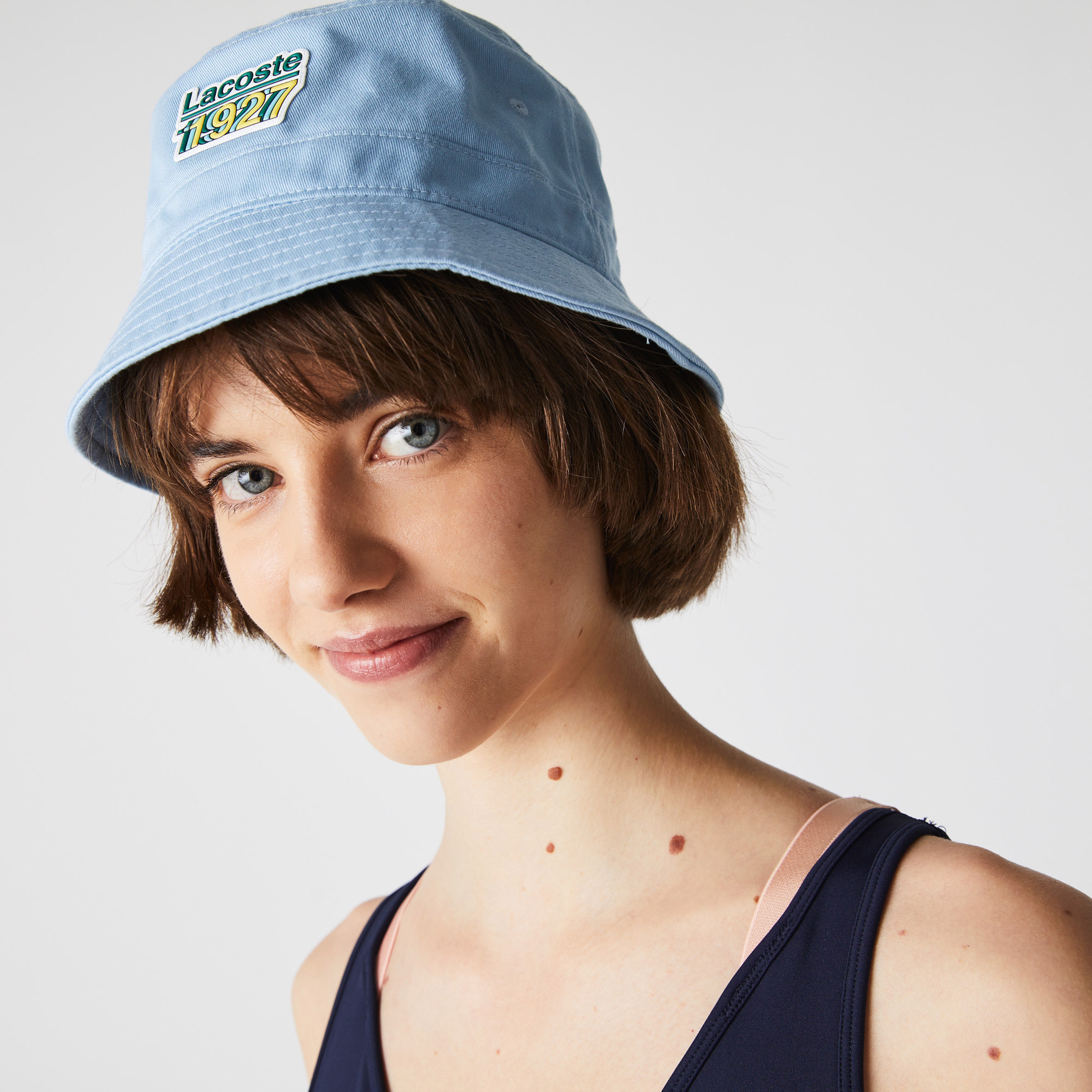 Lacoste SPORT Kadın V Yaka Baskılı Lacivert Bra