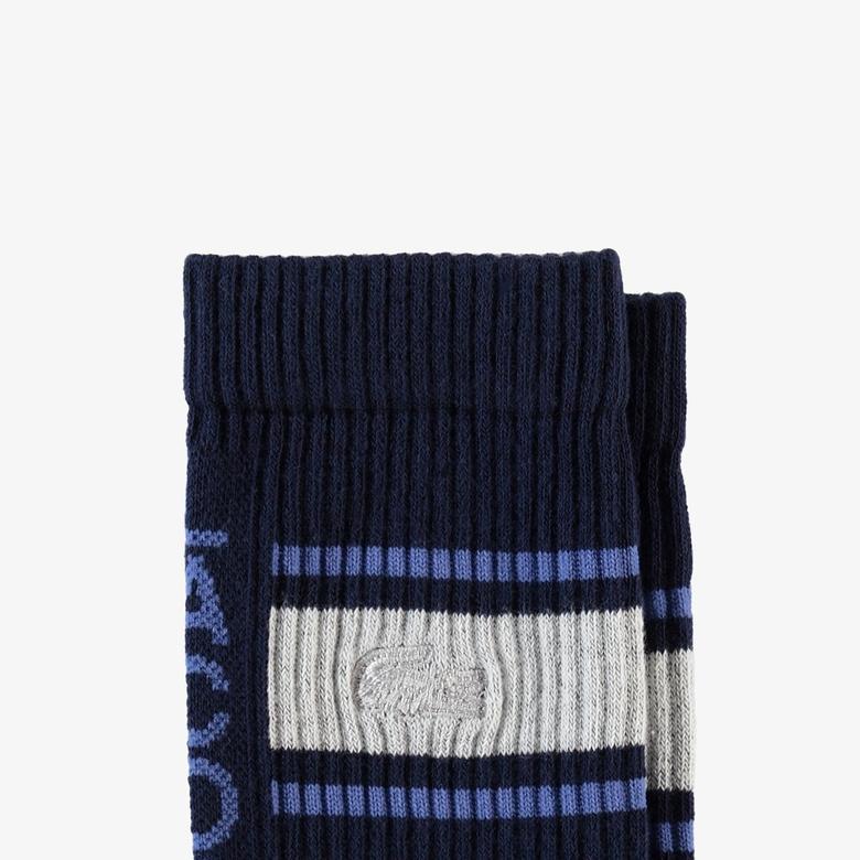 Erkek Renk Bloklu Lacivert Çorap
