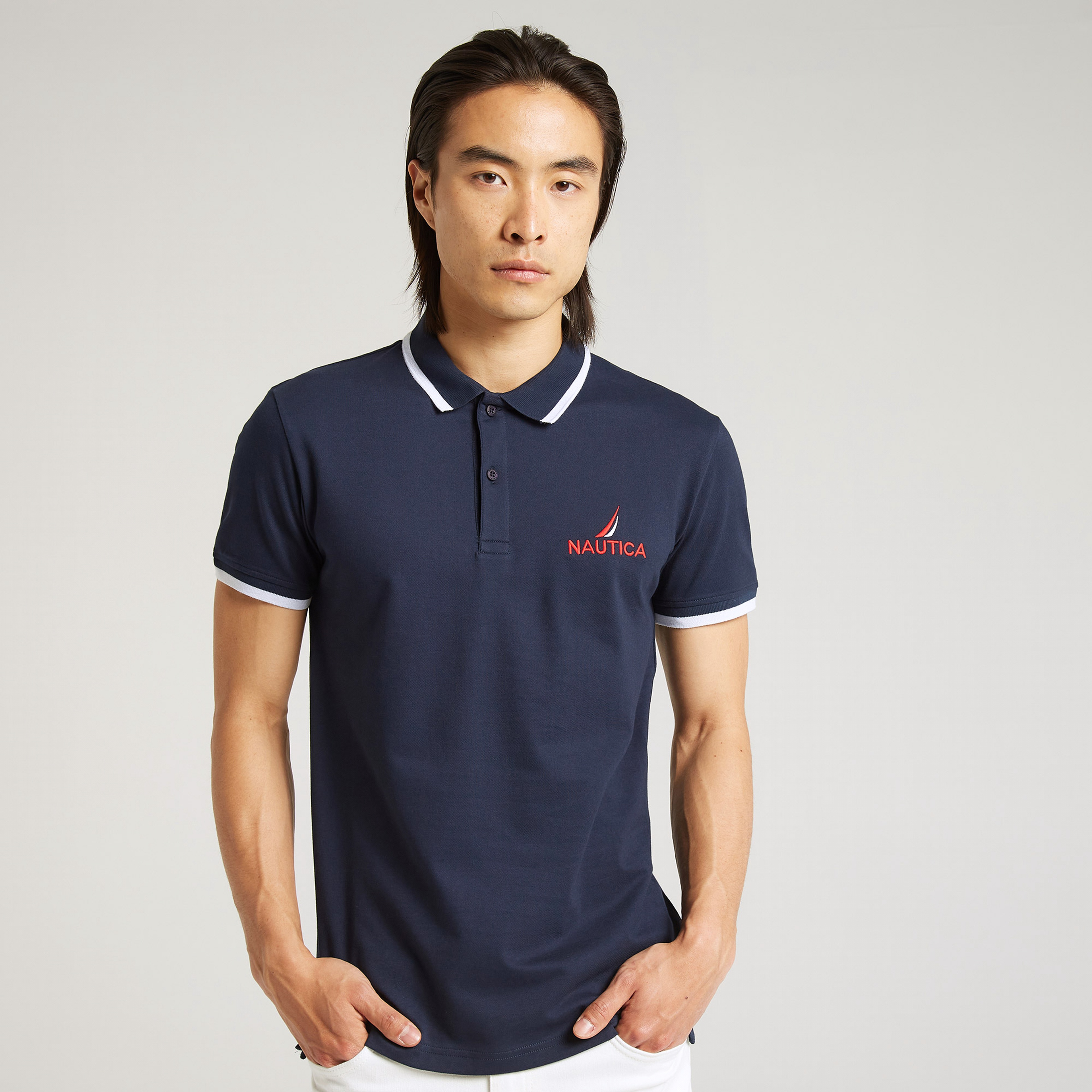 Nautica Slim Fit Erkek Lacivert Polo