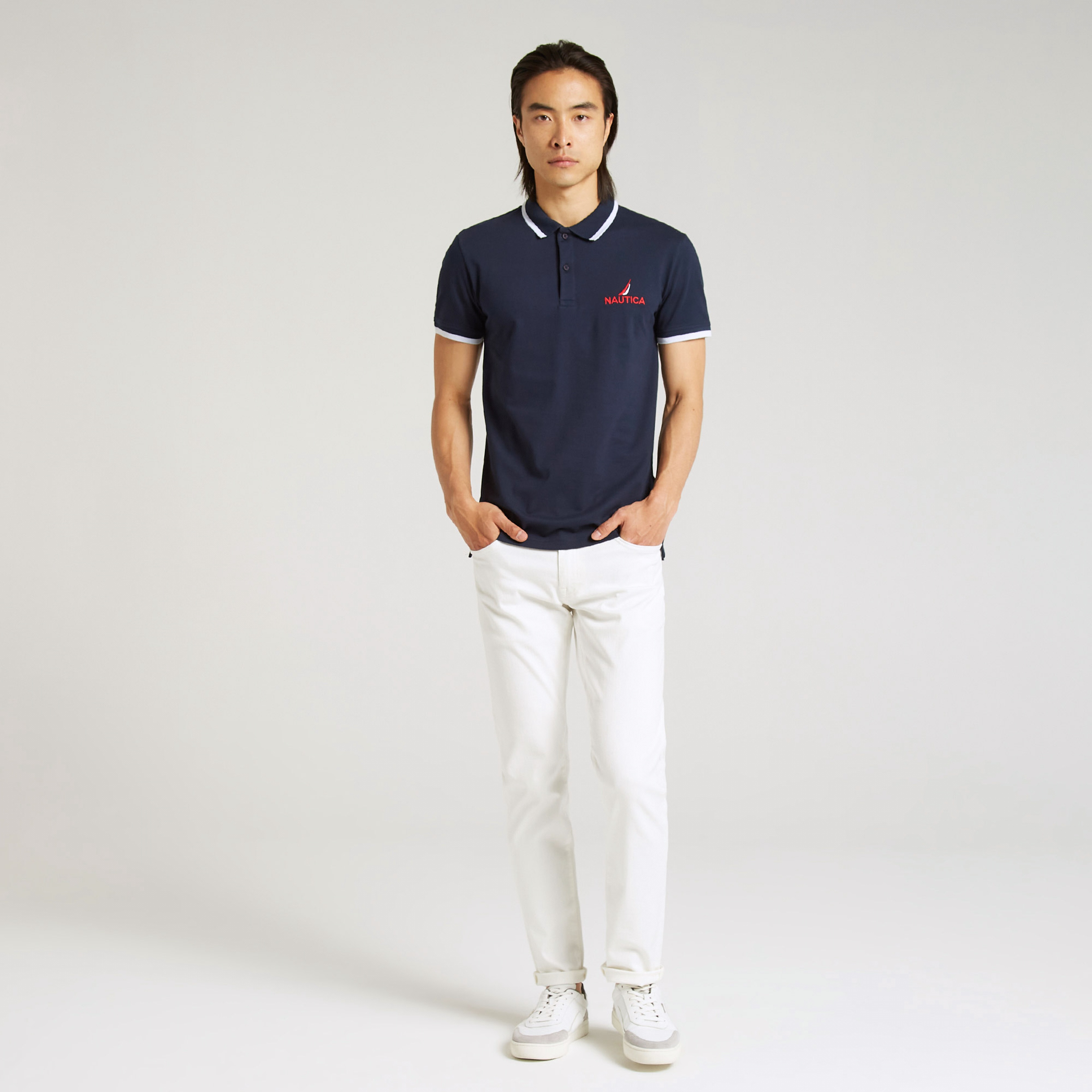 Nautica Slim Fit Erkek Lacivert Polo