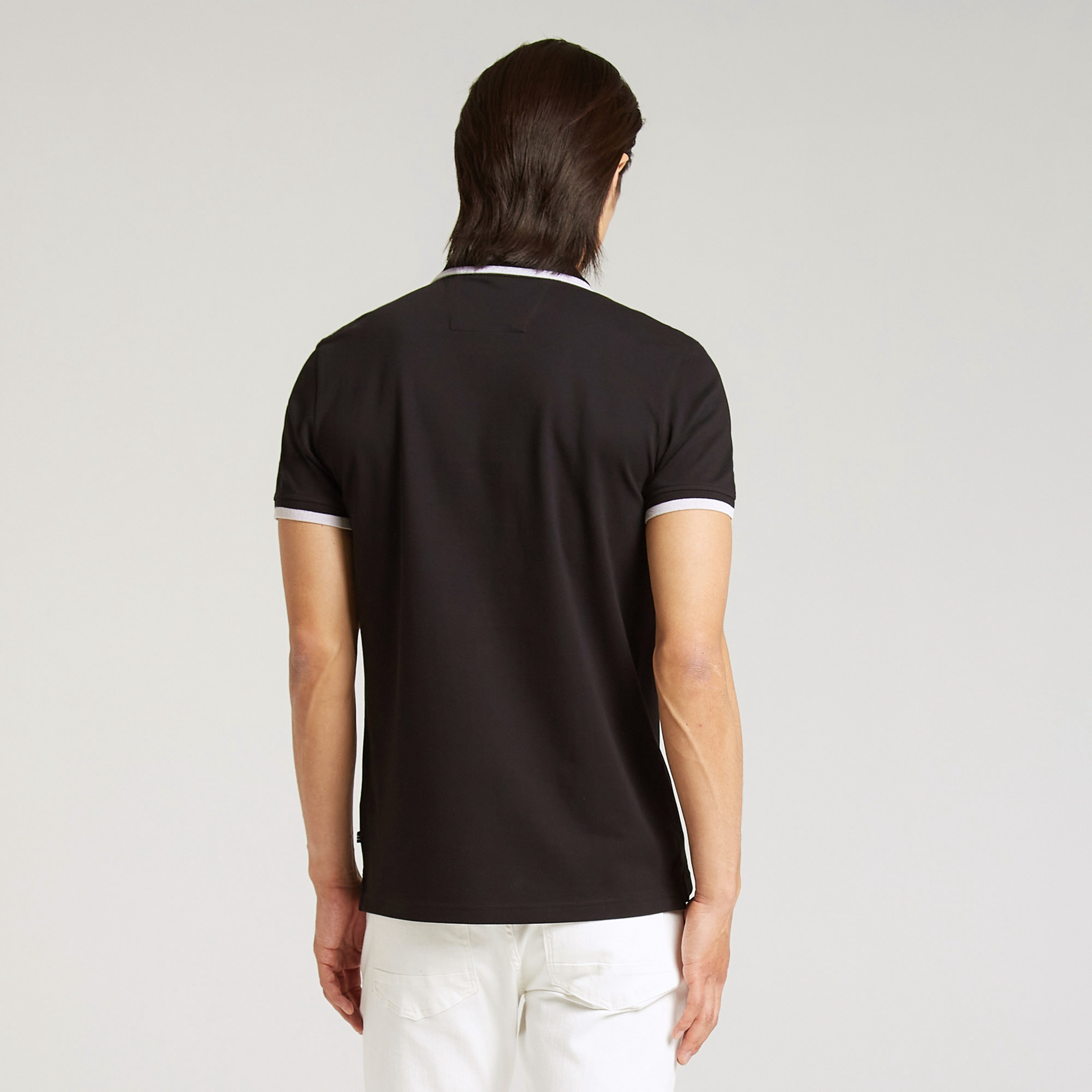 Nautica Slim Fit Erkek Siyah Polo