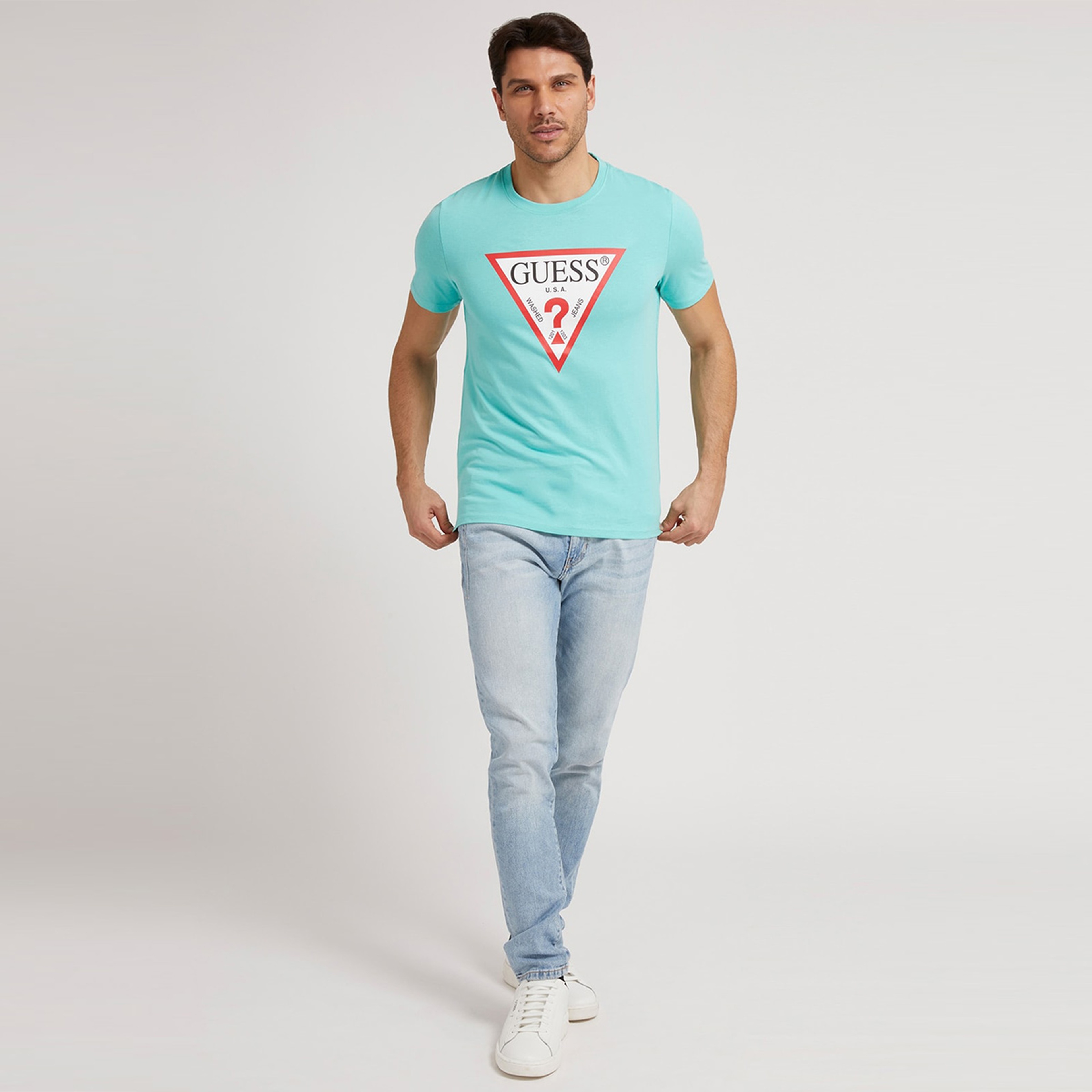 Guess Erkek Mavi T-shirt