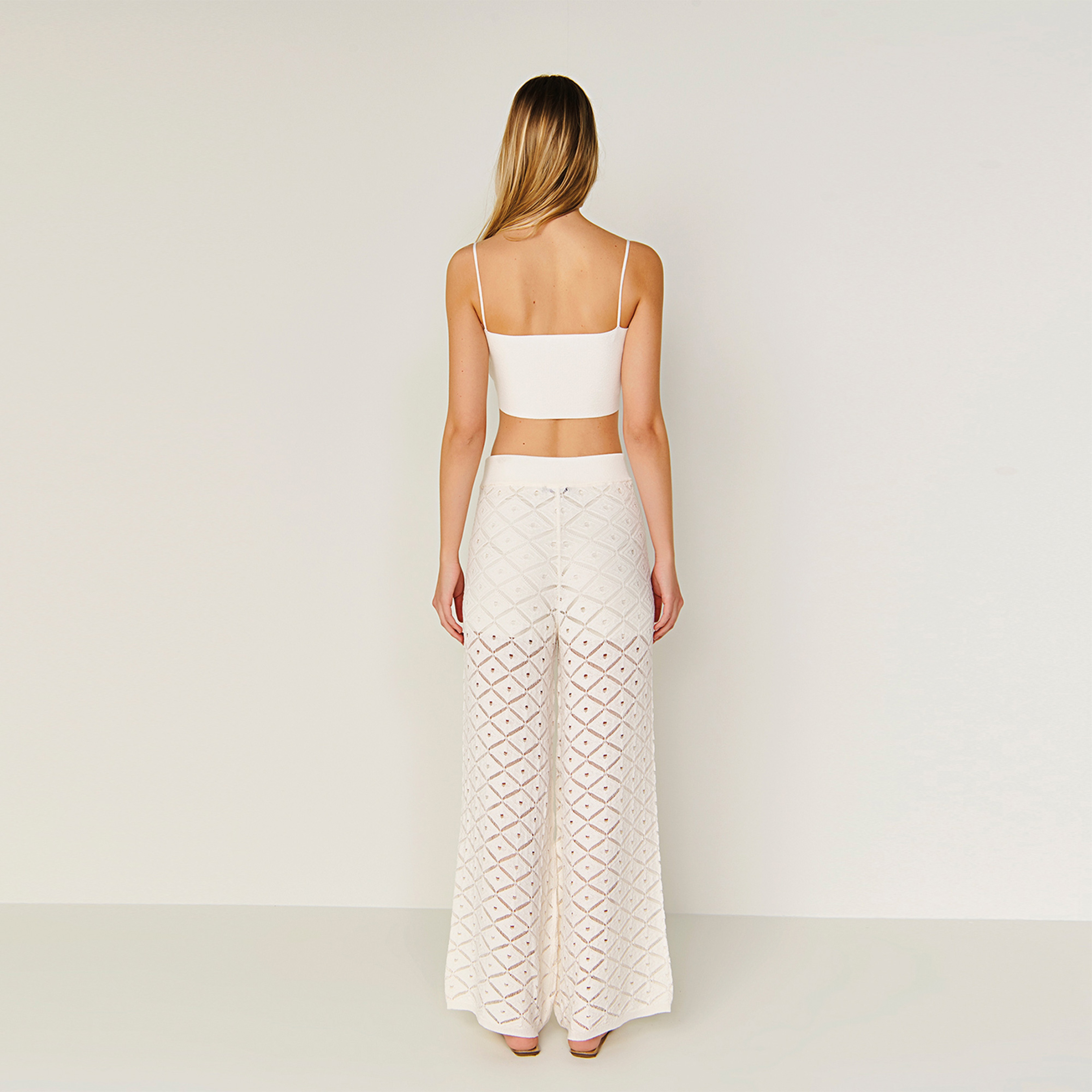 JOIN US Kadın Askılı Krem Rengi Triko Top Bluz