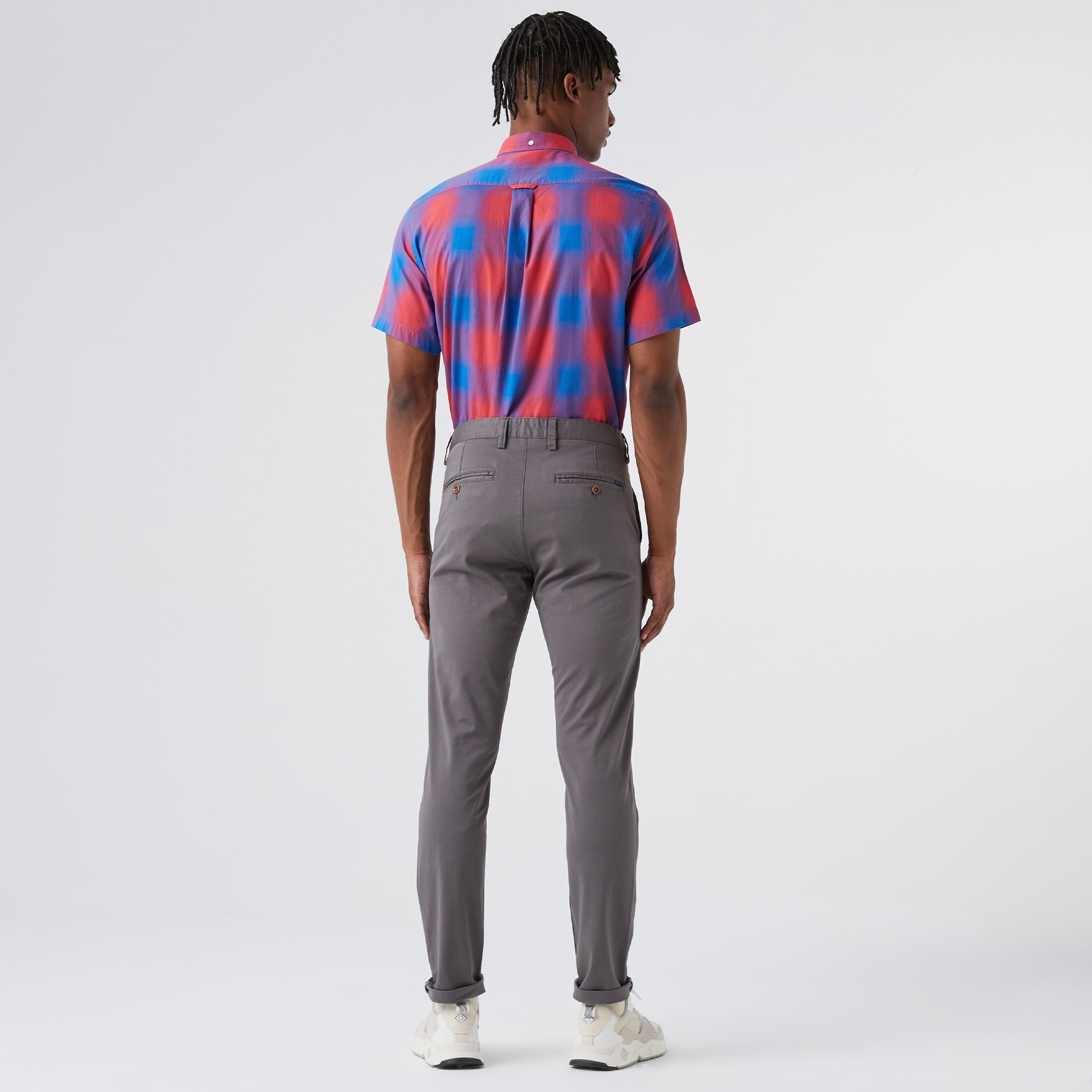 GANT Erkek Gri Slim Fit Twill Chino Pantolon