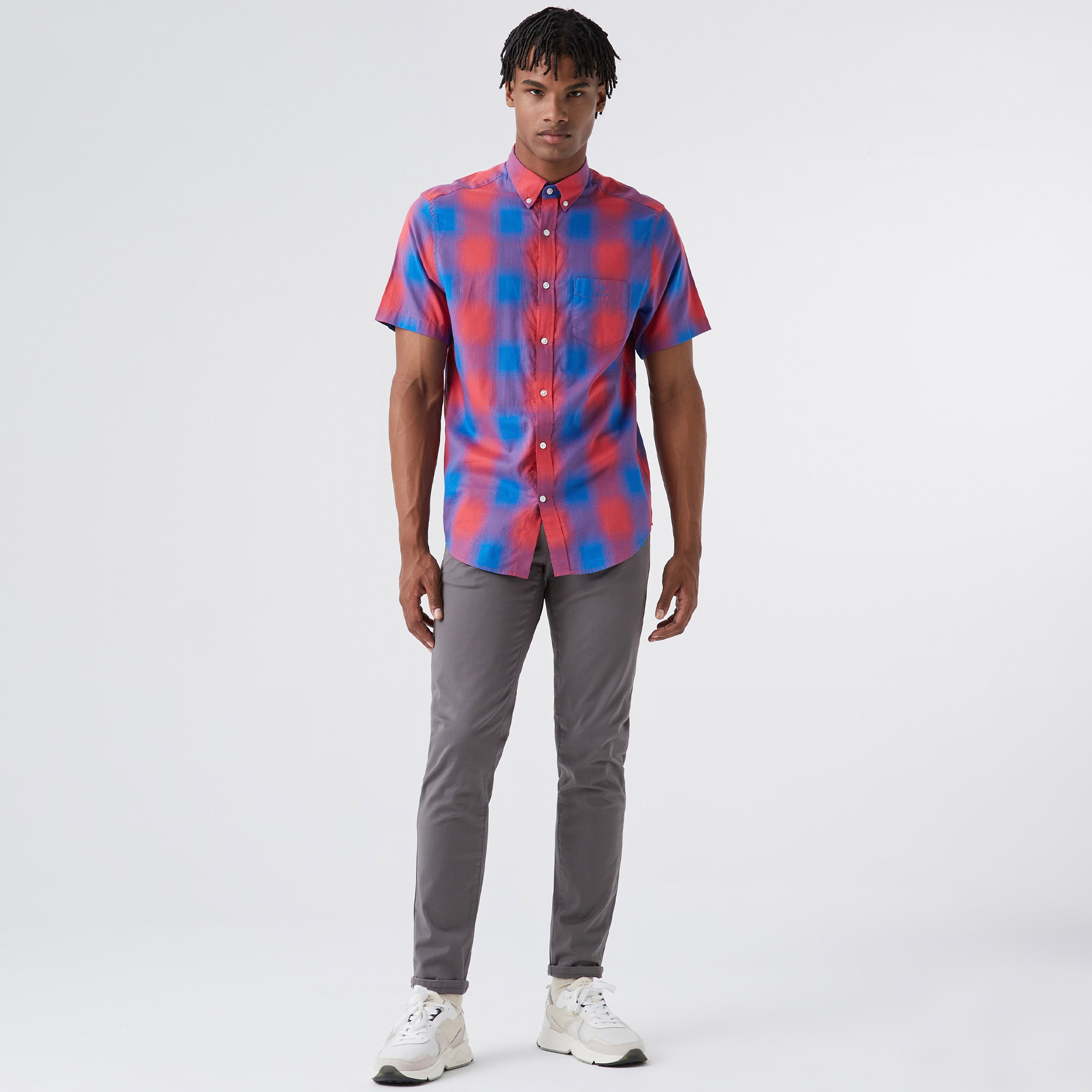 GANT Erkek Gri Slim Fit Twill Chino Pantolon