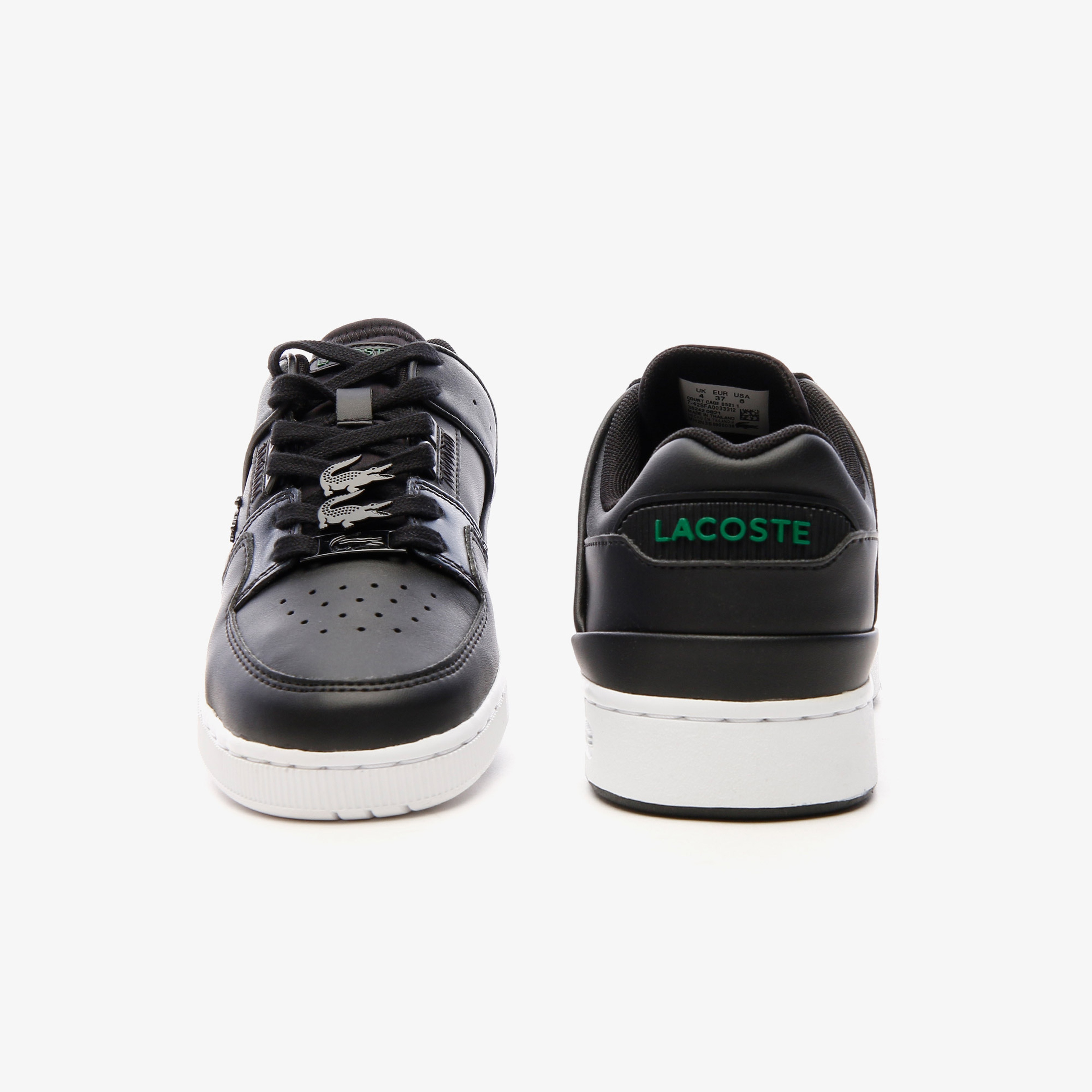 Lacoste Court Cage Kadın Deri Siyah - Beyaz Spor Ayakkabı