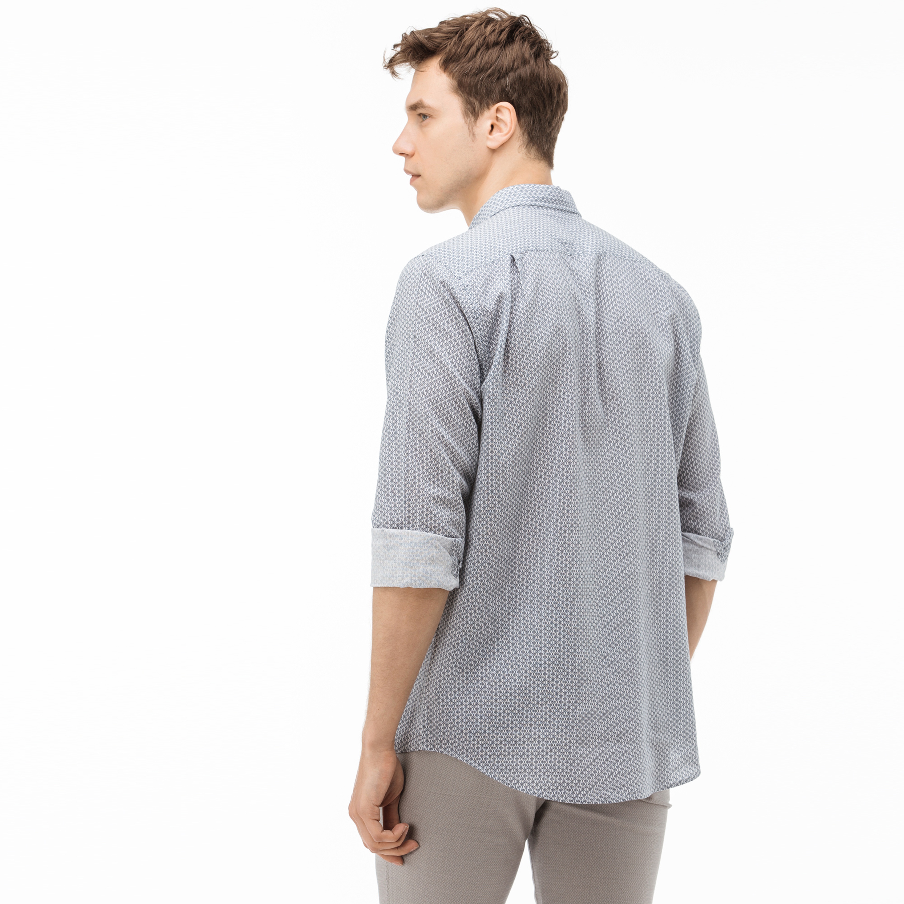 Lacoste Erkek Regular Fit Gri Gömlek