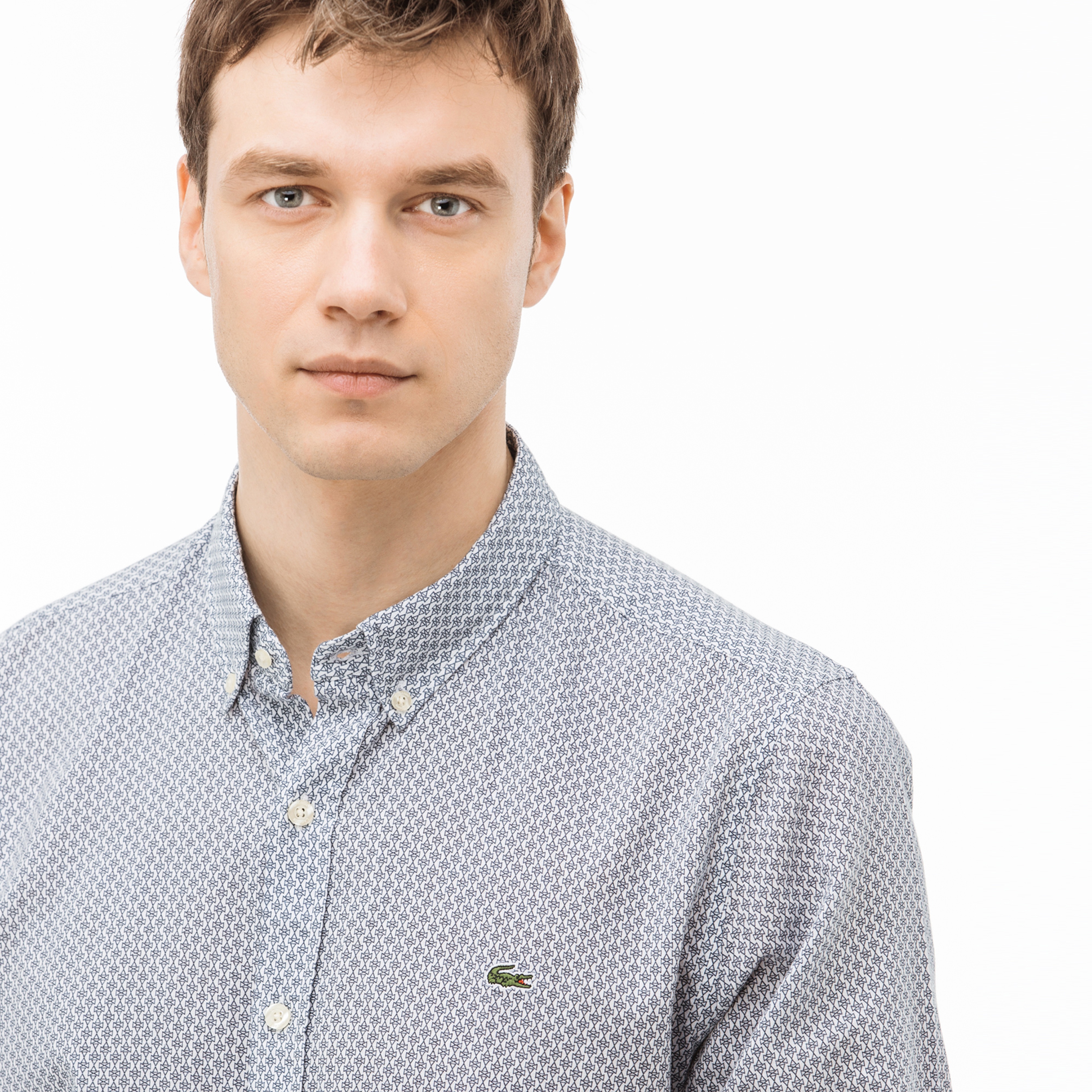 Lacoste Erkek Regular Fit Gri Gömlek