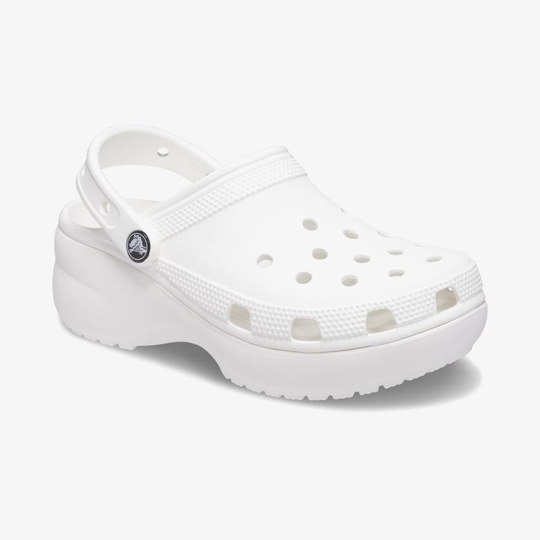 Crocs Classic Platform Clog Kadın Beyaz Terlik