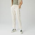 Lacoste Kadın Carrot Fit Beyaz Pantolon