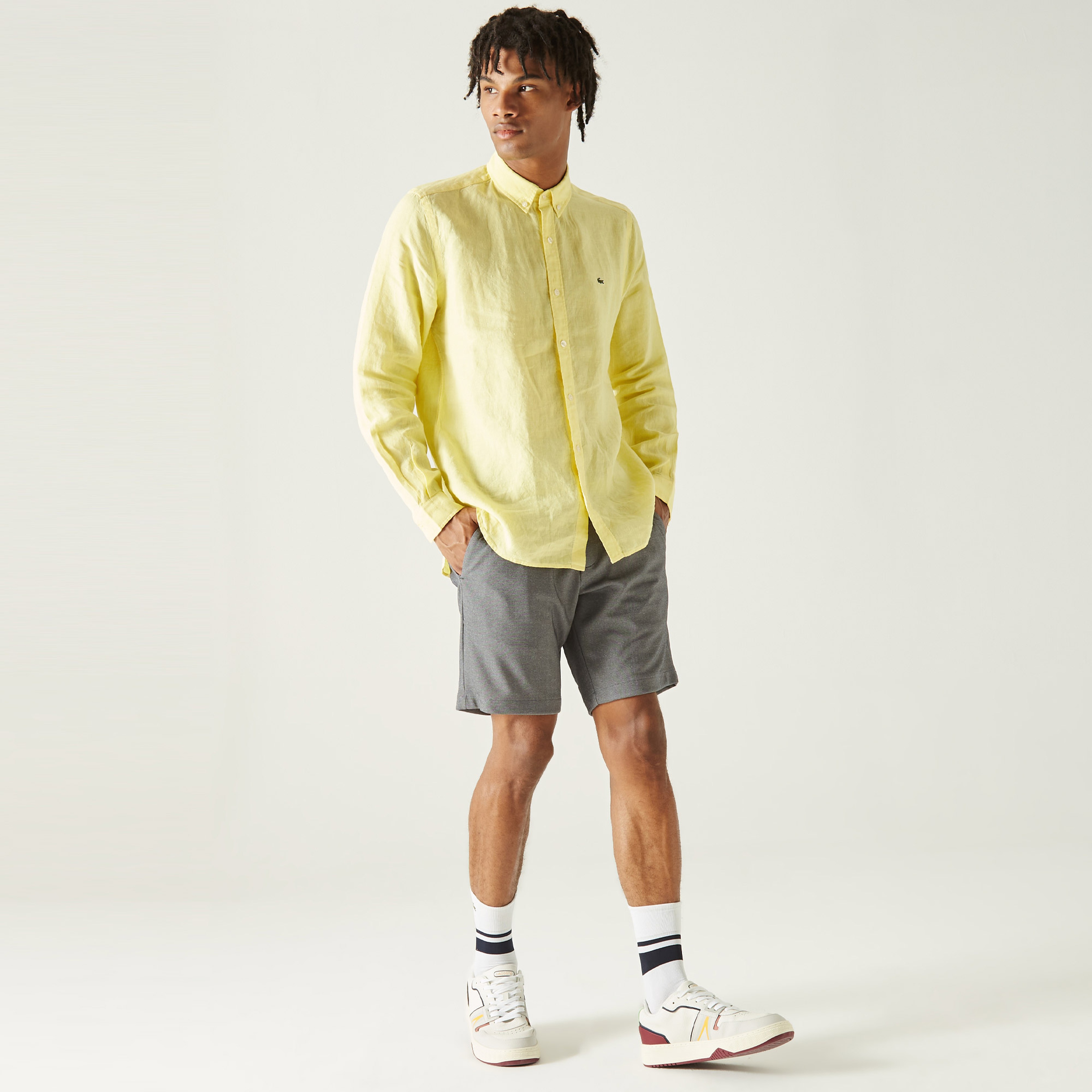 Lacoste Erkek Regular Fit Gri Bermuda Şort