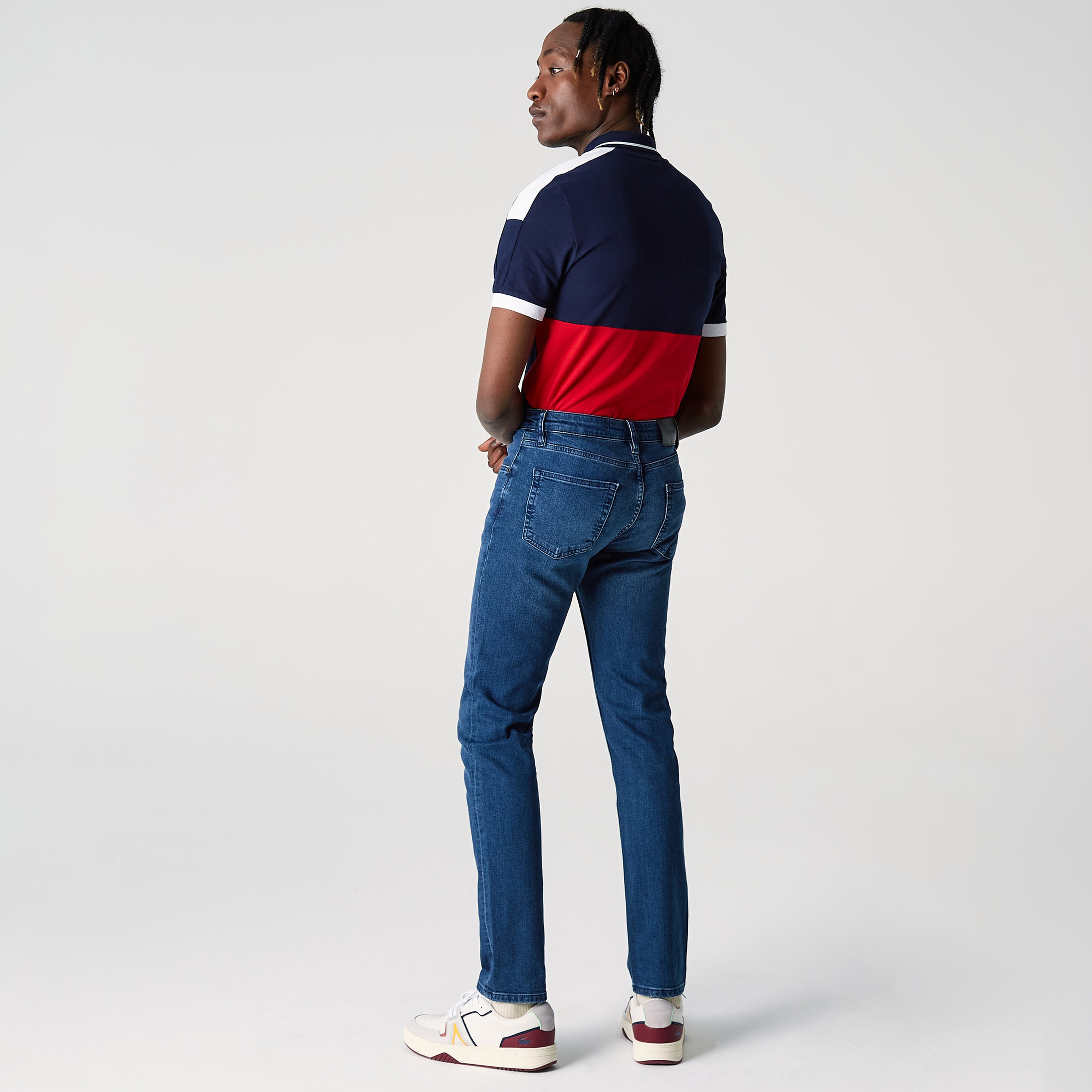 Lacoste Erkek Slim Fit Mavi Denim Pantolon