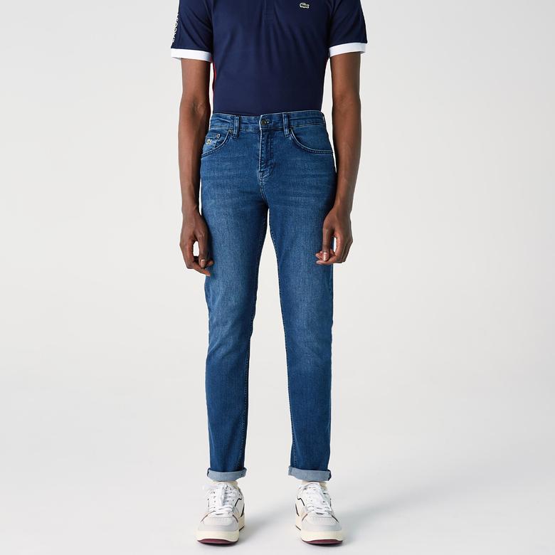 Lacoste Erkek Slim Fit Mavi Denim Pantolon