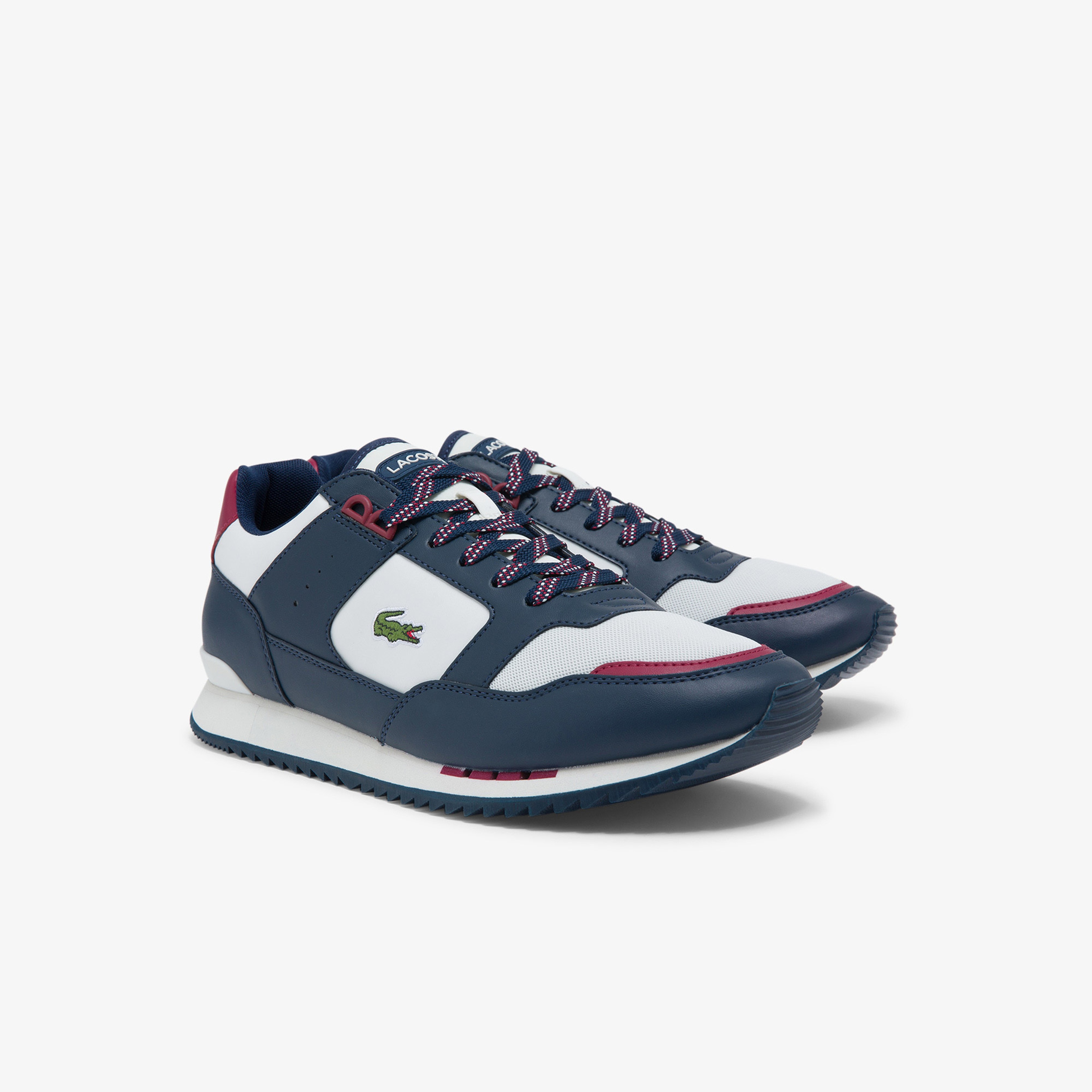 Lacoste Partner Piste Erkek Deri Beyaz - Lacivert Spor Ayakkabı