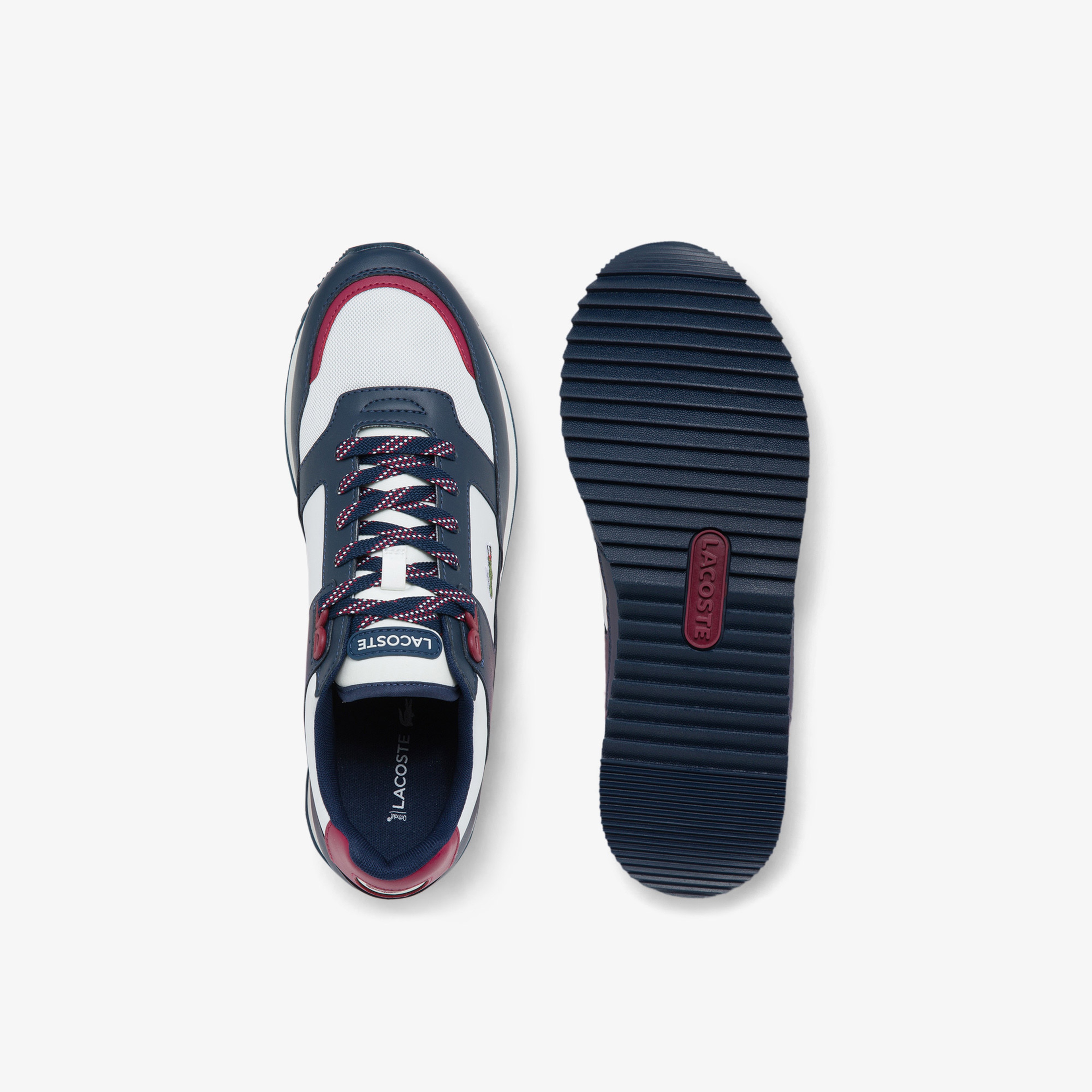 Lacoste Partner Piste Erkek Deri Beyaz - Lacivert Spor Ayakkabı