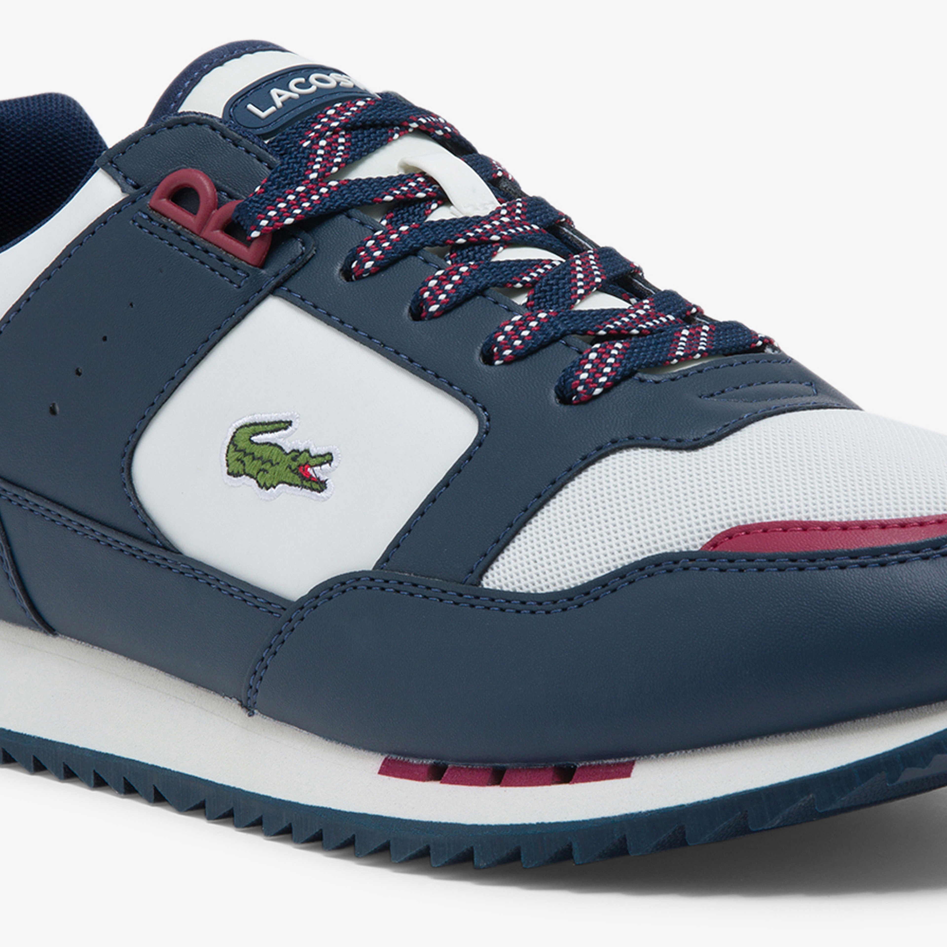 Lacoste Partner Piste Erkek Deri Beyaz - Lacivert Spor Ayakkabı