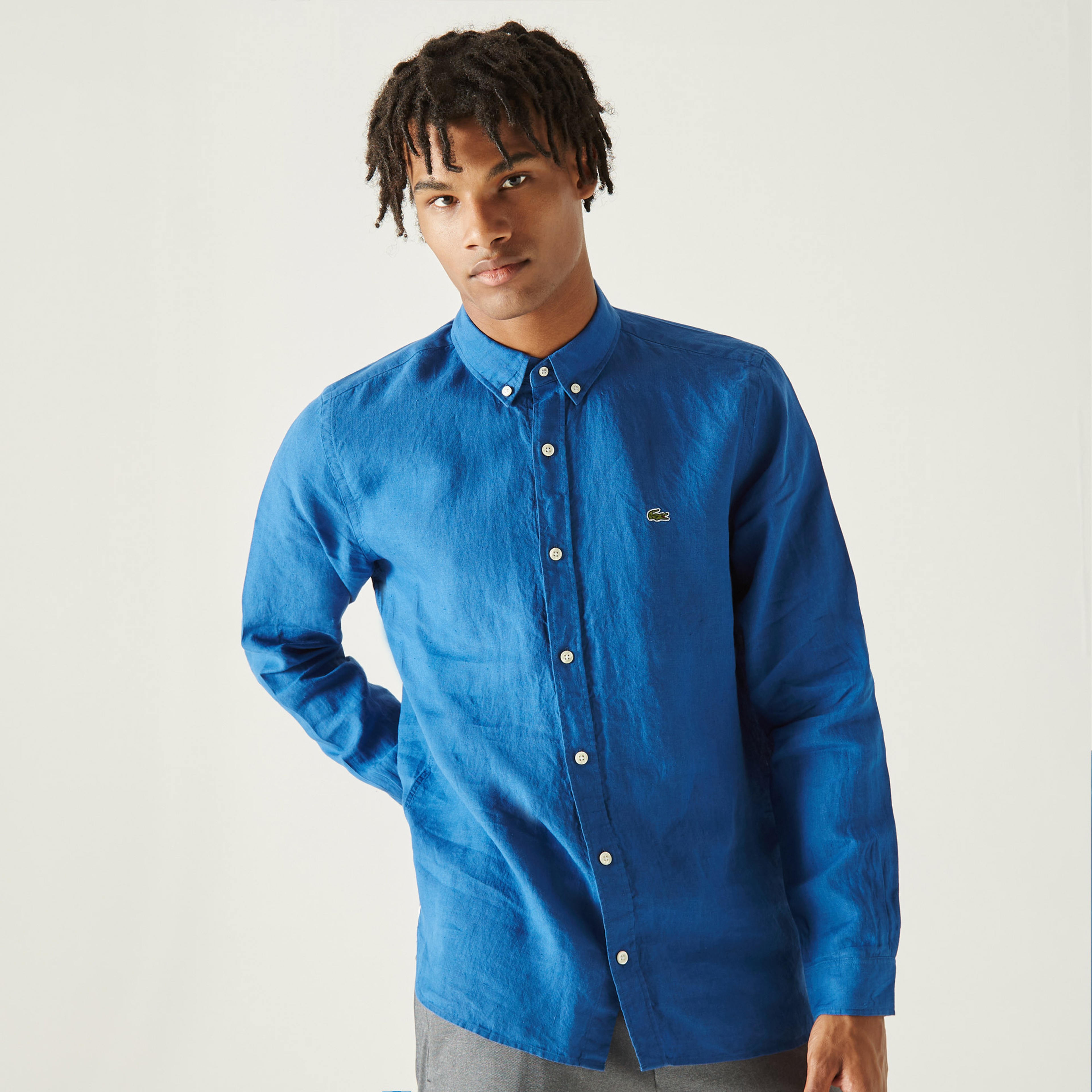 Lacoste Erkek Regular Fit Mavi Gömlek