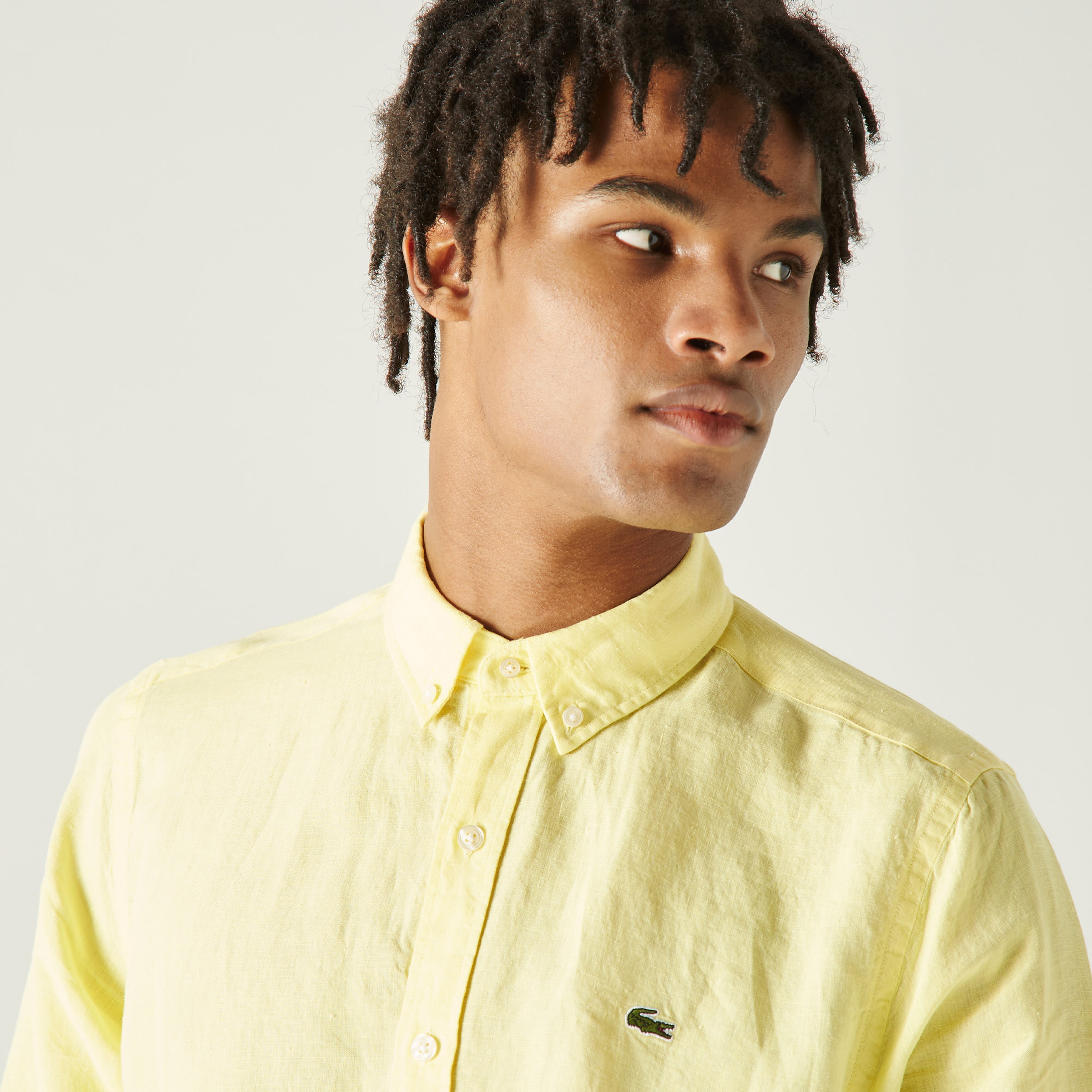 Lacoste Erkek Regular Fit Sarı Gömlek