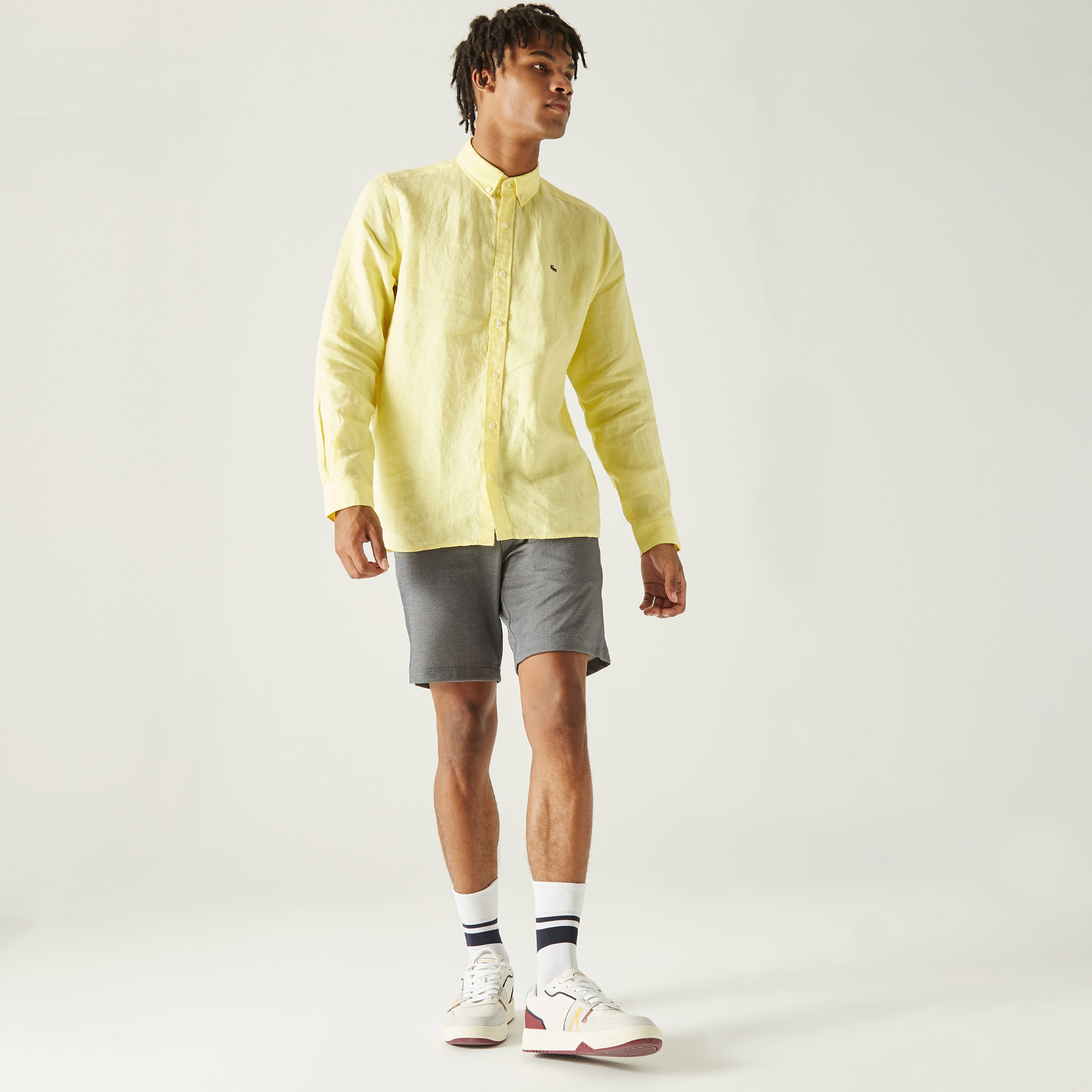 Lacoste Erkek Regular Fit Sarı Gömlek