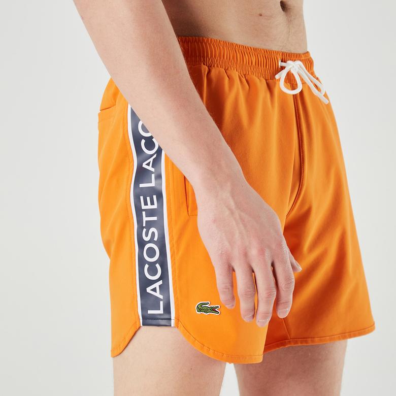 Lacoste Erkek Baskılı Turuncu Mayo Şort