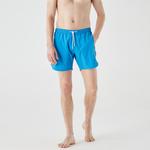 Lacoste Erkek Baskılı Mavi Mayo Şort