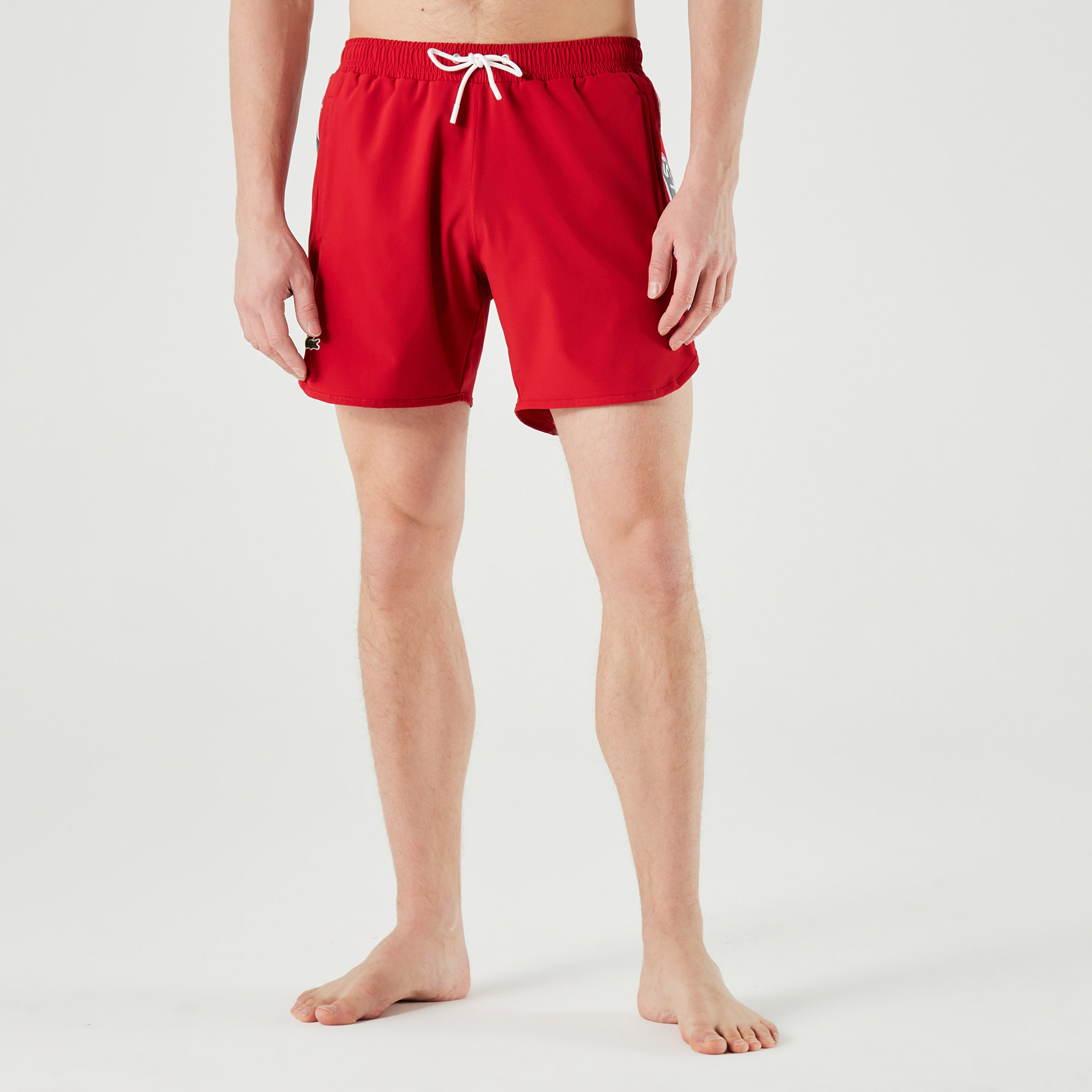 Lacoste Erkek Baskılı Kırmızı Mayo Şort