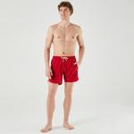 Lacoste Erkek Baskılı Kırmızı Mayo Şort